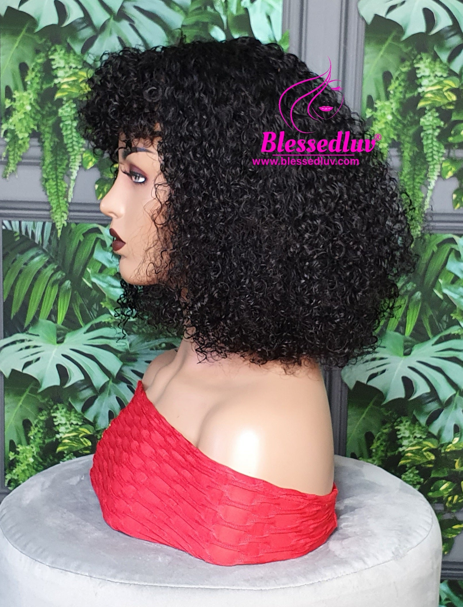 Kemi - Glueless Brazilian Curly Fringe Machine Wig-Wigs-www.blessedluv.com-Brazilianweave.com