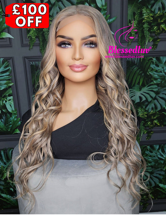 Madeline - Blonde Balayage Closure Wig - SALE-Wigs-www.blessedluv.com-Brazilianweave.com