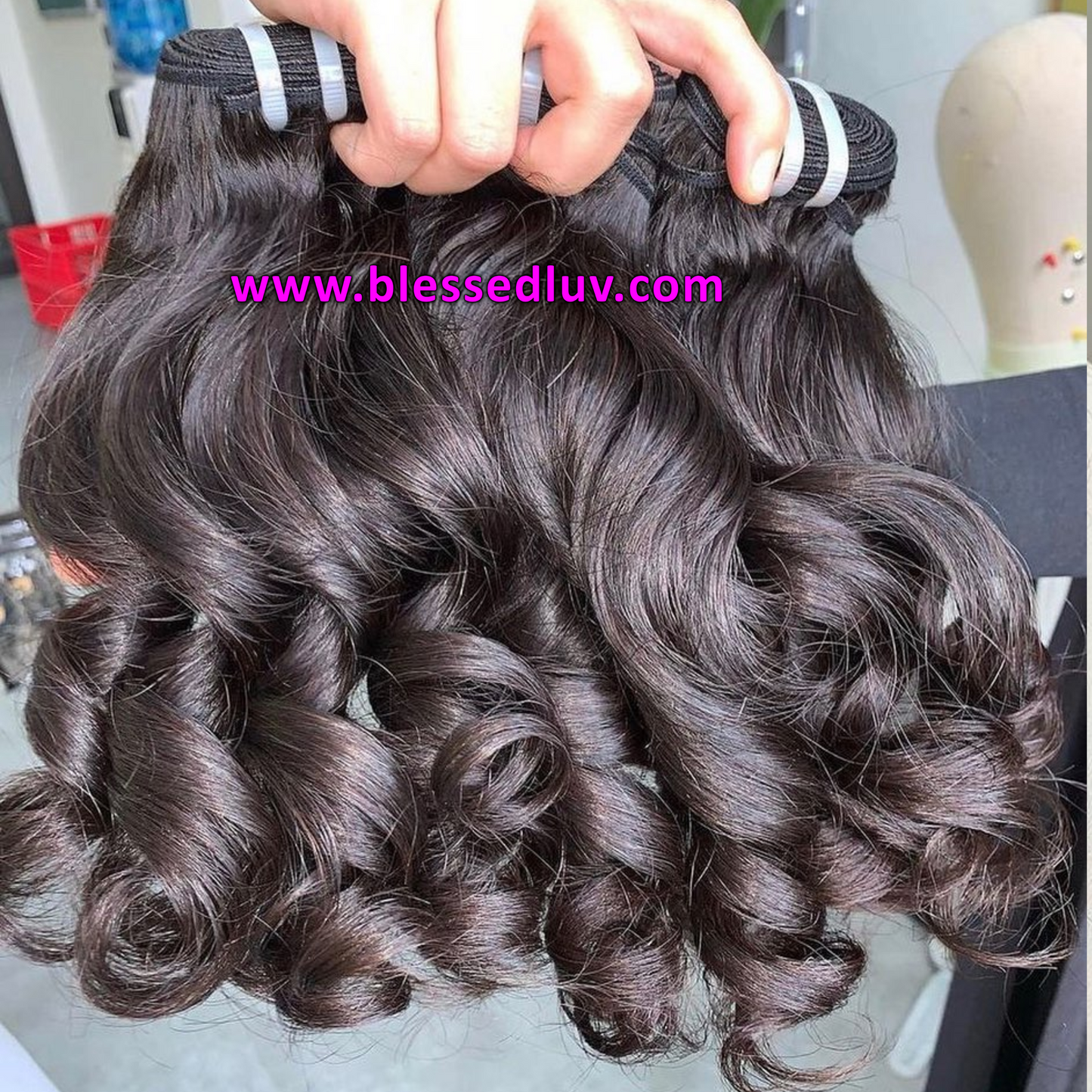 Donor Hair 2 - Luxury Roller Curls Super Double Drawn - Last 3 Years+ -SALE-Hair Extensions-www.blessedluv.com-Brazilianweave.com