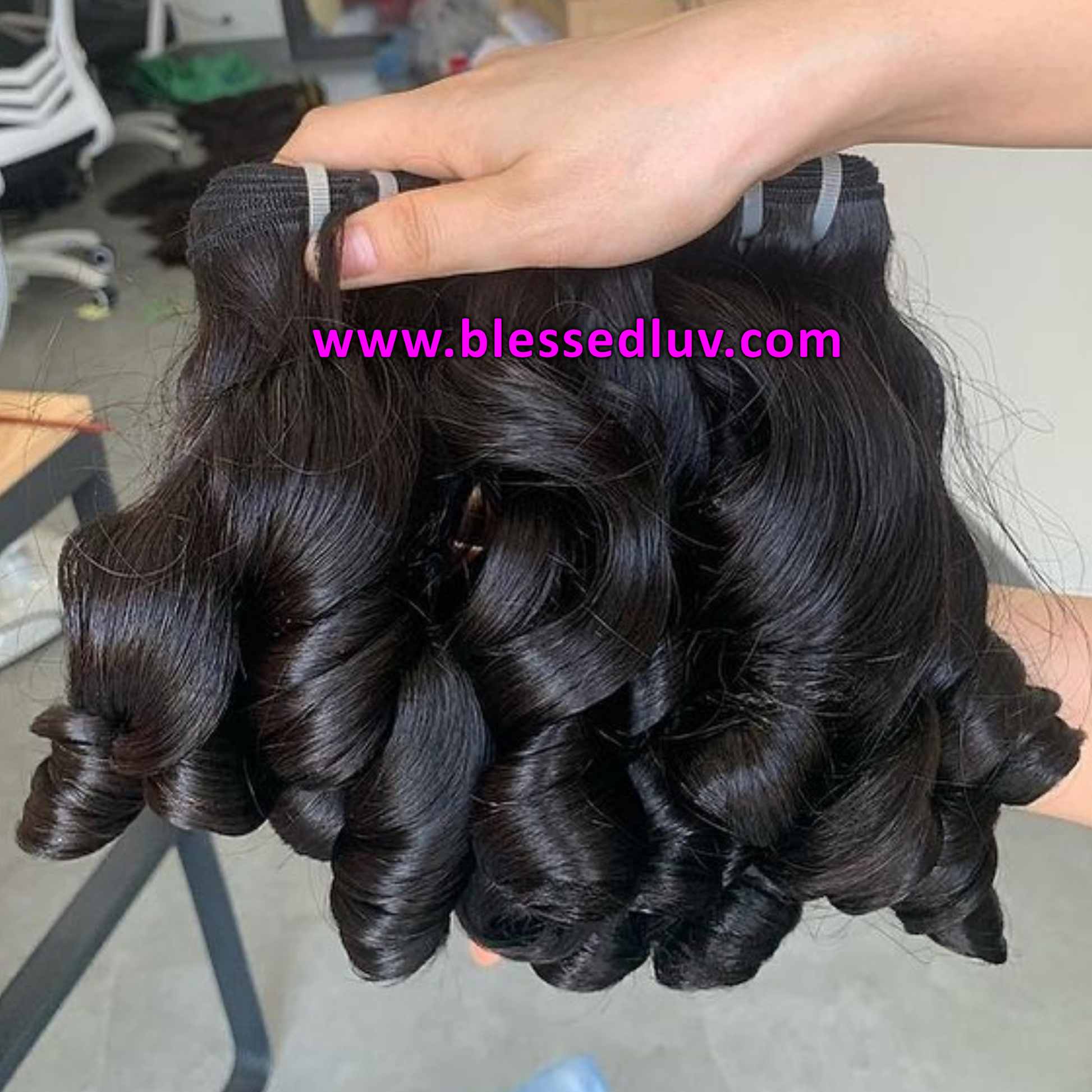 Donor Hair 2 - Luxury Roller Curls Super Double Drawn - Last 3 Years+ -SALE-Hair Extensions-www.blessedluv.com-Brazilianweave.com