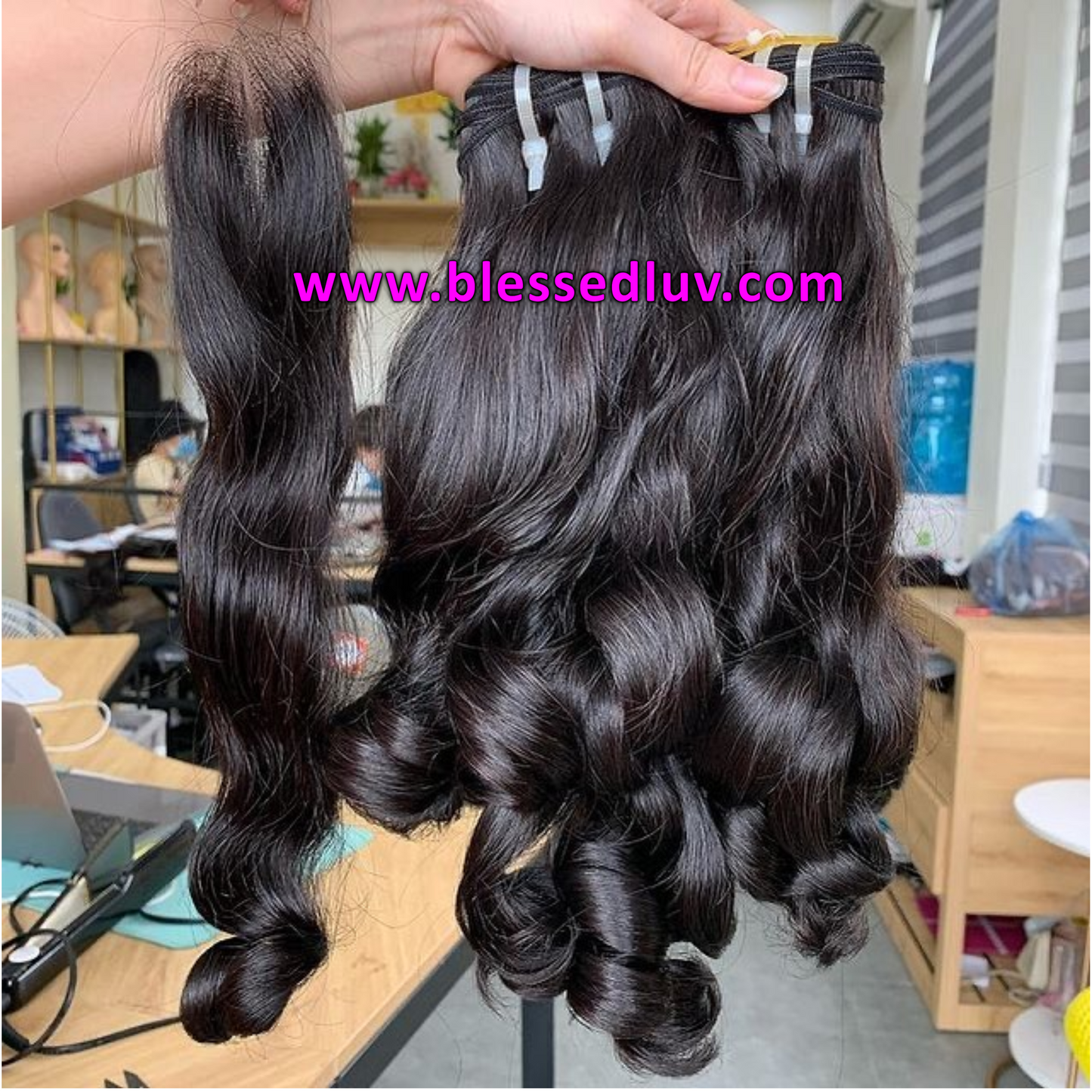 Donor Hair 2 - Luxury Roller Curls Super Double Drawn - Last 3 Years+ -SALE-Hair Extensions-www.blessedluv.com-Brazilianweave.com