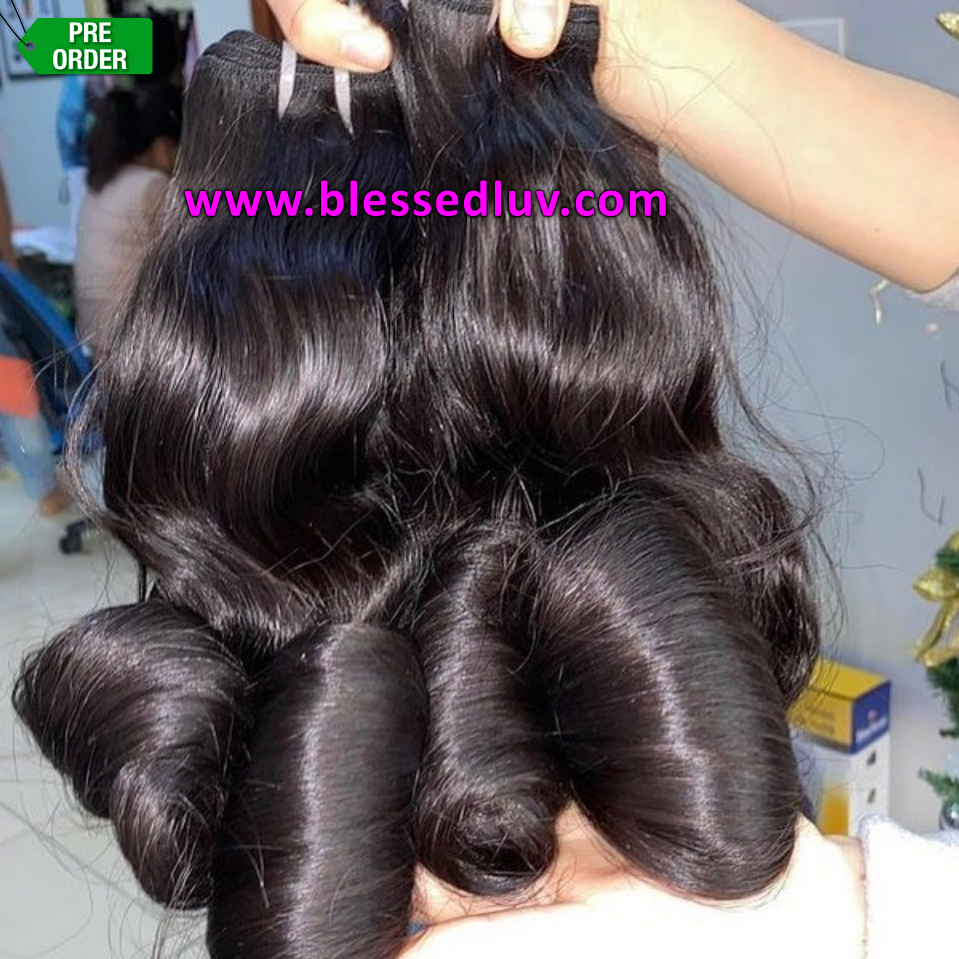 Donor Hair 2 - Luxury Bouncy Curl Super Double Drawn - Last 3 Years+ -SALE-Hair Extensions-www.blessedluv.com-Brazilianweave.com