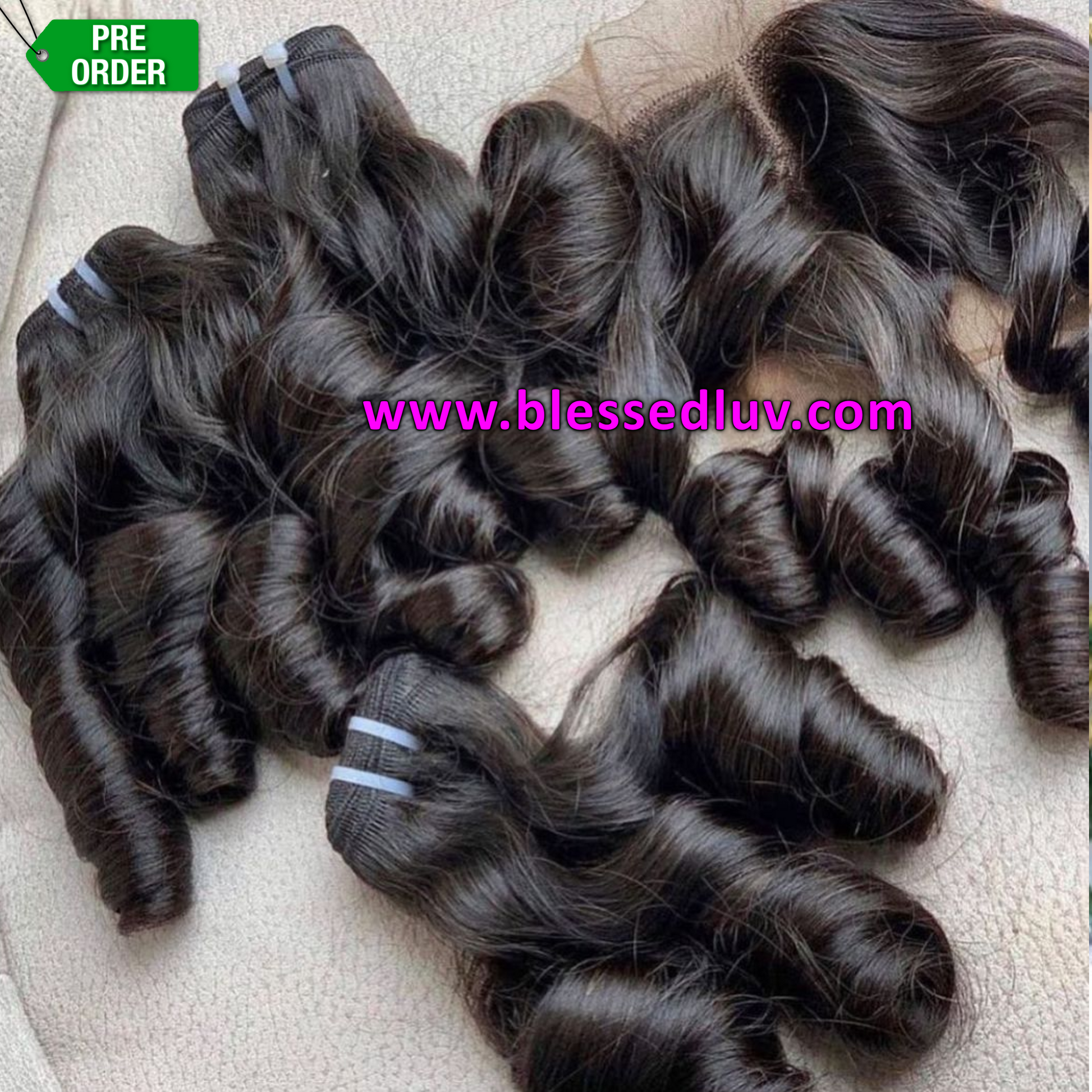 Donor Hair 2 - Luxury Bouncy Curl Super Double Drawn - Last 3 Years+ -SALE-Hair Extensions-www.blessedluv.com-Brazilianweave.com