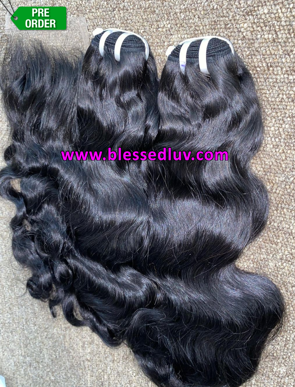 Donor Hair 2 - Luxury Blessedluv Natural Wavy Double Drawn - Last 3 Years+-Hair Extensions-www.blessedluv.com-Brazilianweave.com