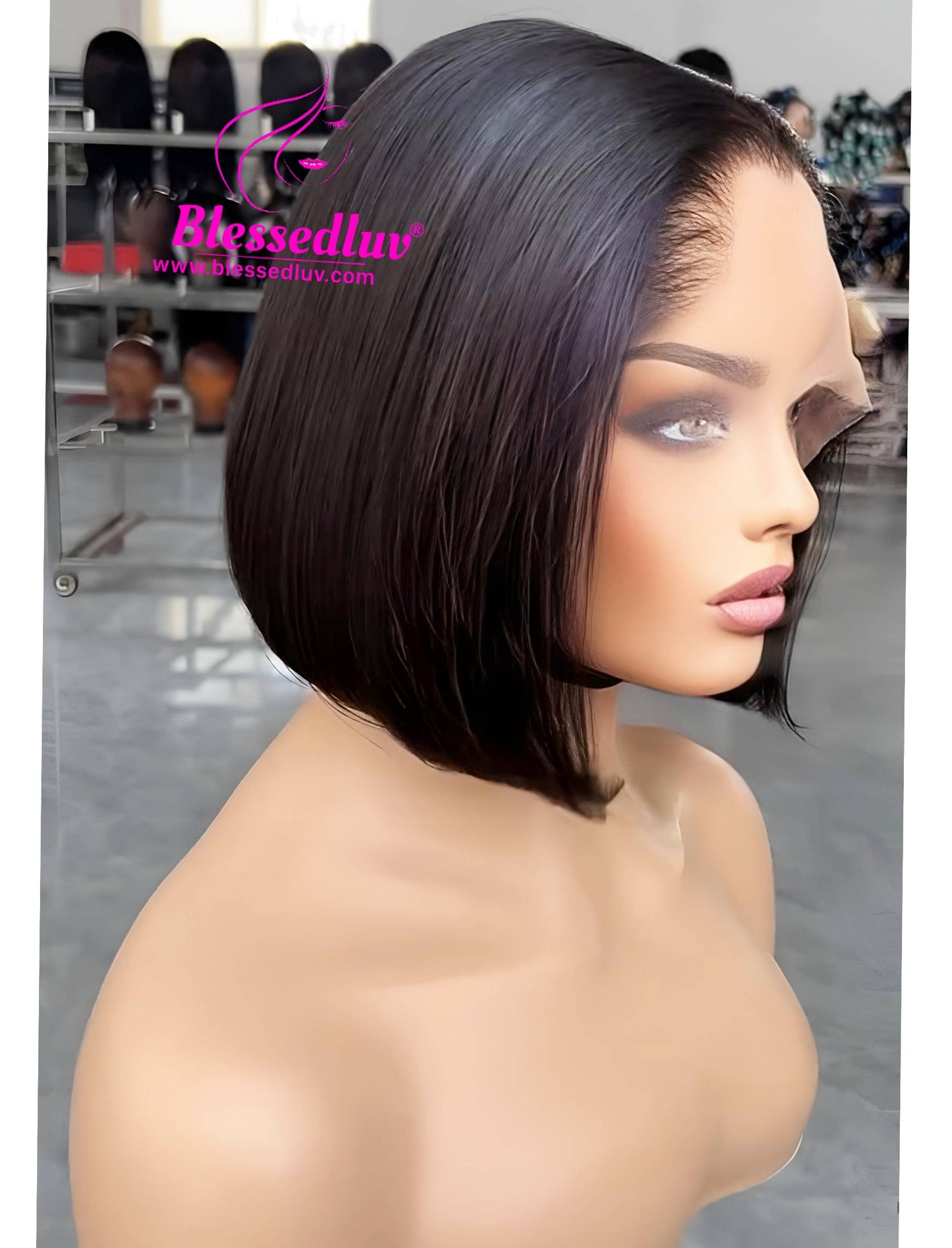 Amina - Lagos Hairline HD Lace Frontal Bob Wig-WIG-www.blessedluv.com-Brazilianweave.com