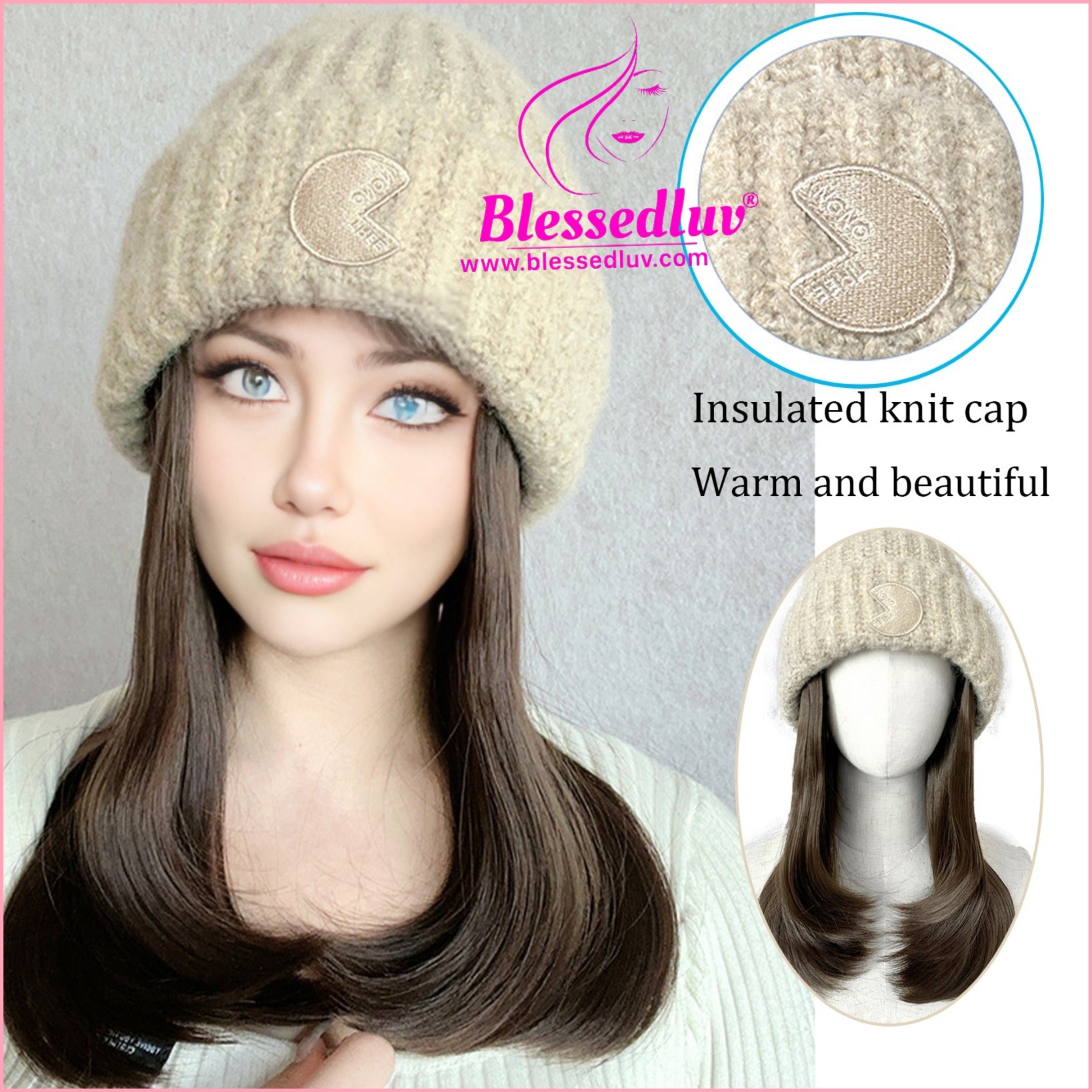 Crystal Woolly Hat Wig - Synthetic Hair-WIG-Blessedluv.com-Brazilianweave.com