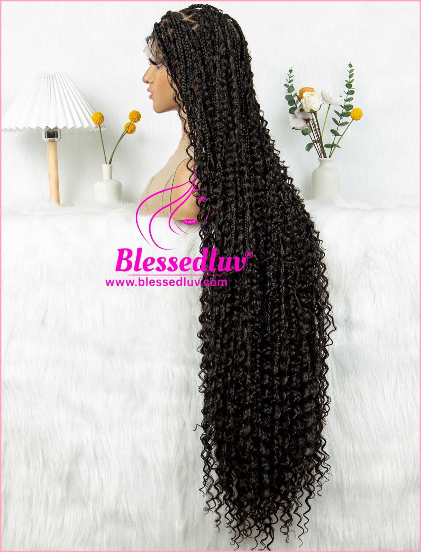 Boho Braided Full Lace Wig - Synthetic Hair-Blessedluv.com-Brazilianweave.com