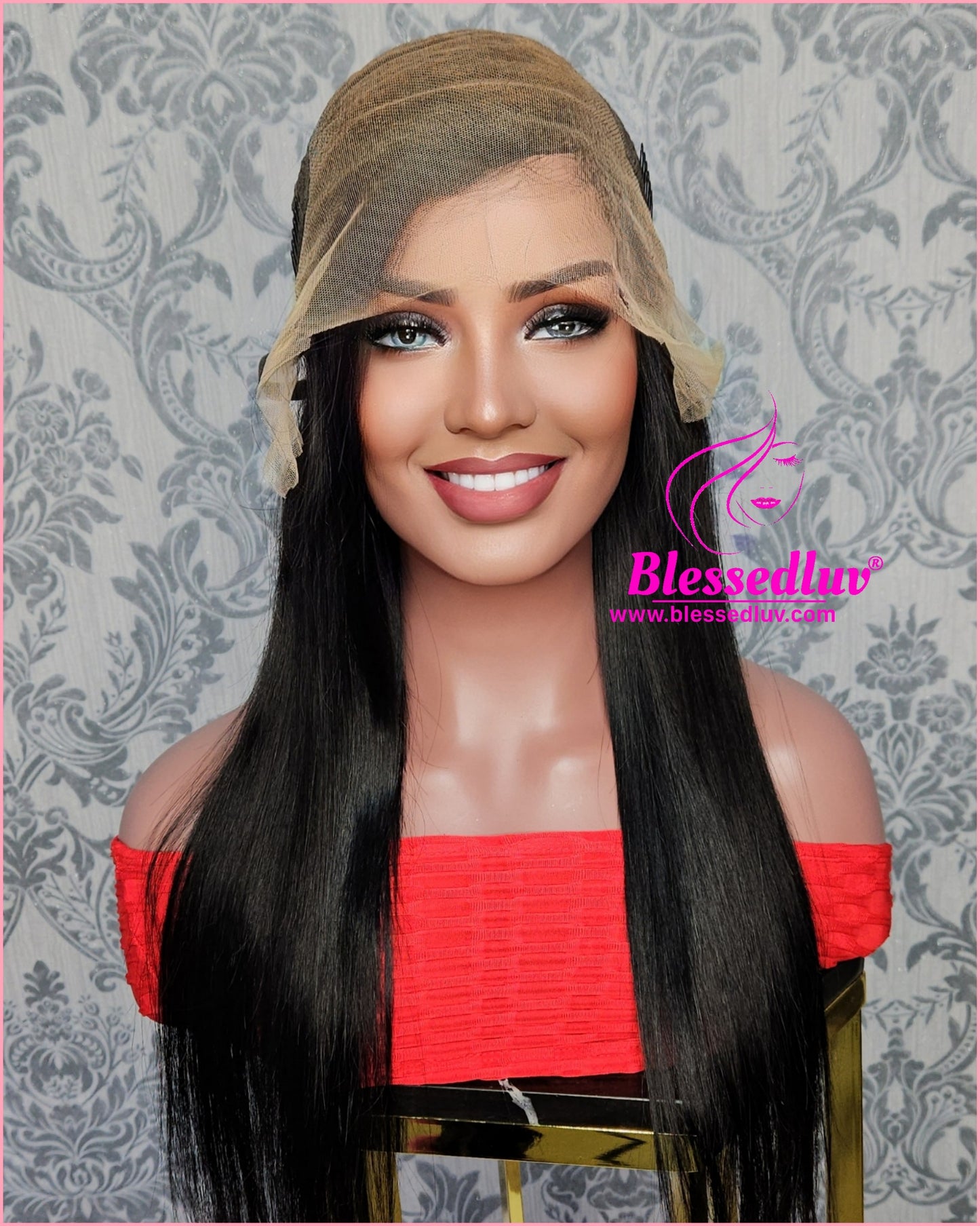 Rosa - Colour 1 HD Lace Frontal Straight Glueless Wig-Wig-Blessedluv.com-Brazilianweave.com