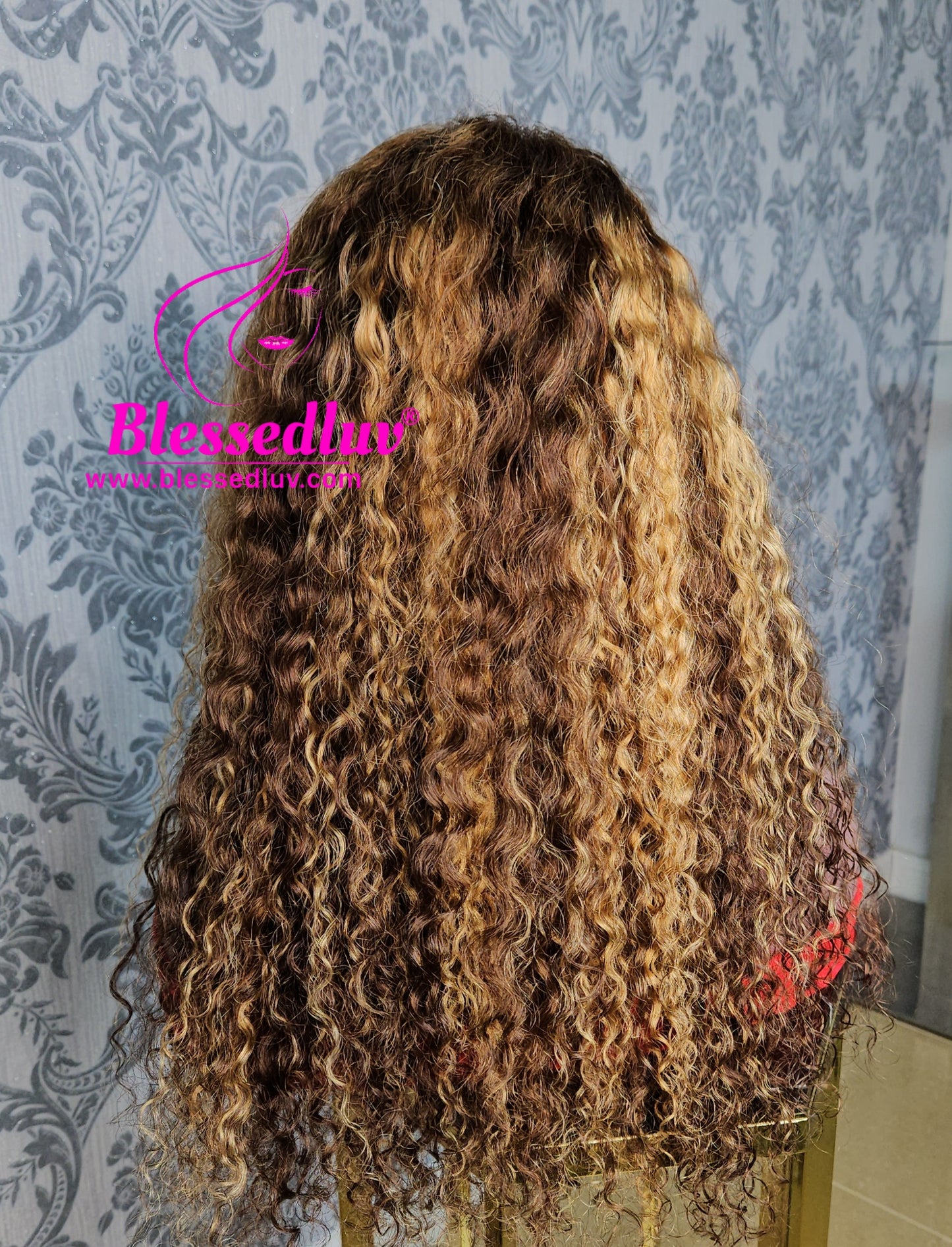 Shakila - Glueless Highlights Curly Frontal Wig - Christmas SALE ends 10th December✨️-Wigs-www.blessedluv.com-Brazilianweave.com