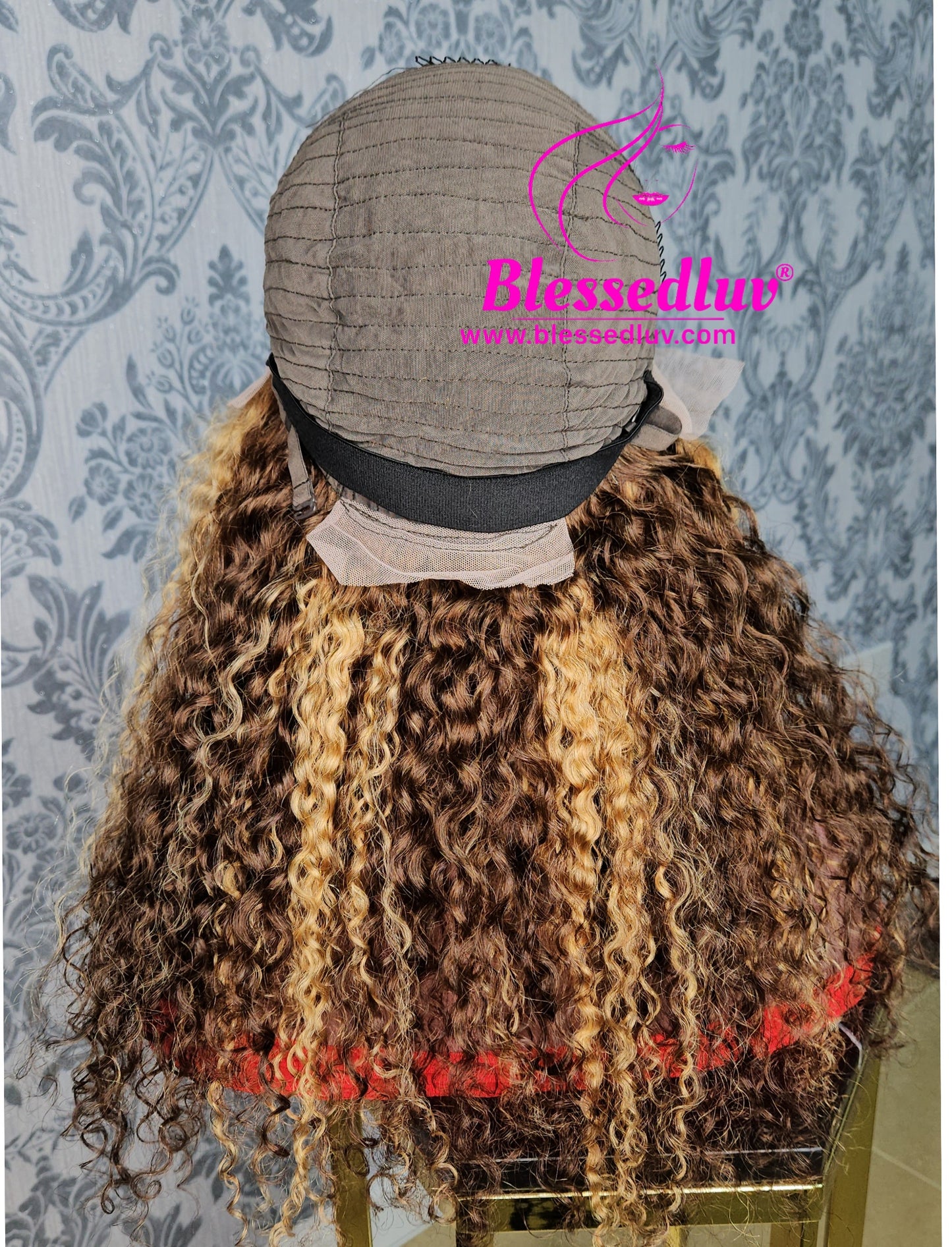 Shakila - Glueless Highlights Curly Frontal Wig - Christmas SALE ends 10th December✨️-Wigs-www.blessedluv.com-Brazilianweave.com