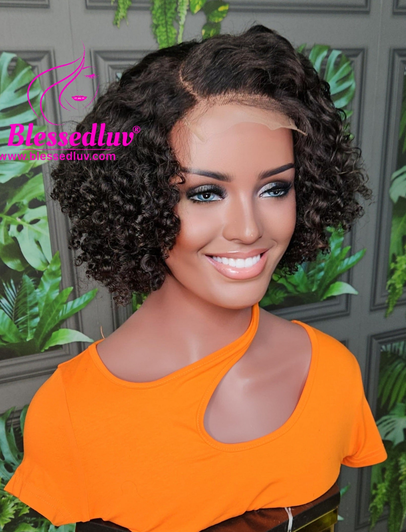 Natalia - Afro Curly Glueless Curly Closure Wig-Wigs-www.blessedluv.com-Brazilianweave.com