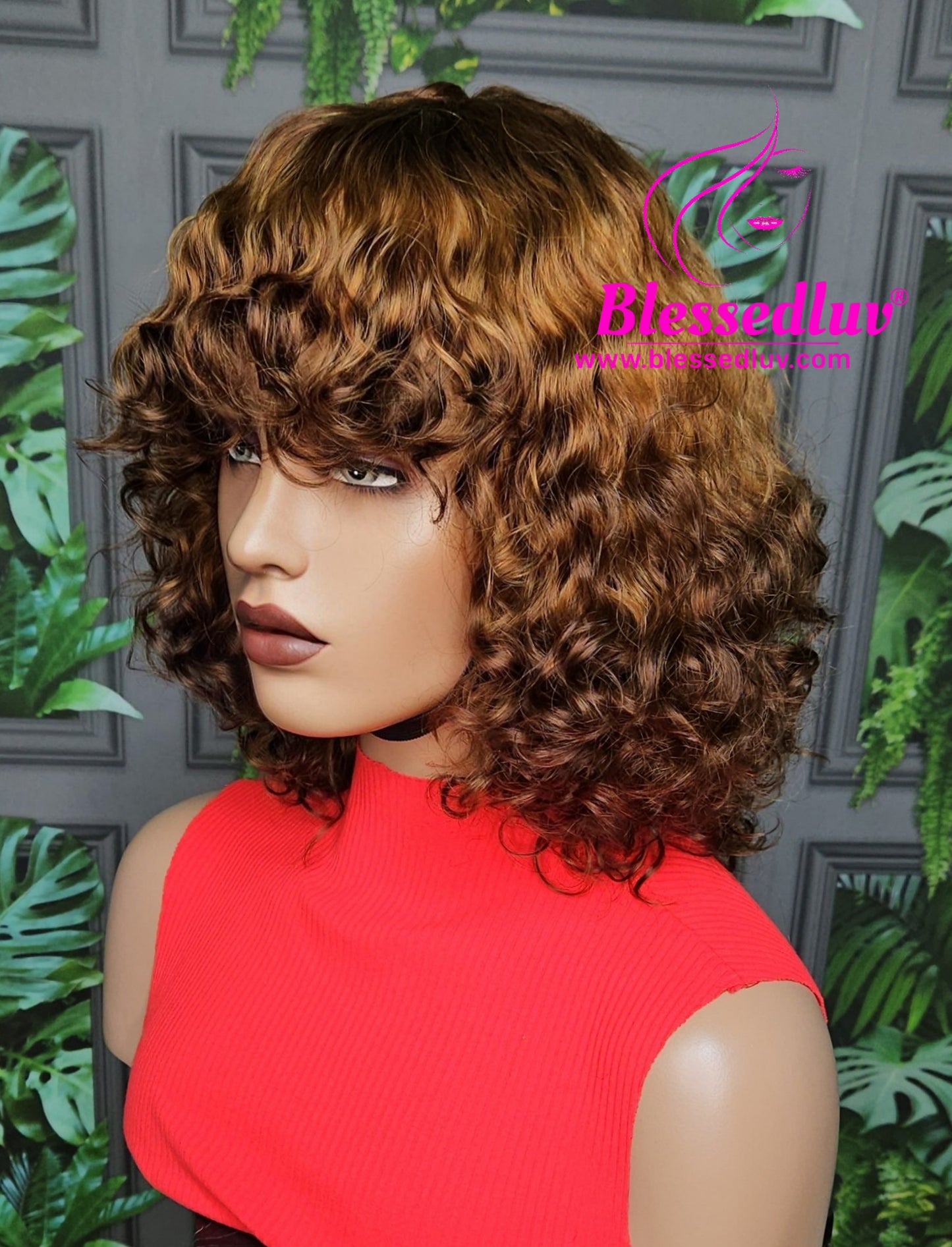 Sophia - Glueless Highlights Fringe Wig - Luxury Double Drawn - Stock-Wigs-www.blessedluv.com-Brazilianweave.com