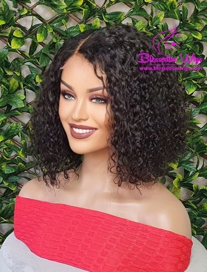 Liliana - Short Tight Curls Brazilian Lace Closure Wig Sale-Wigs-www.brazilianweave.com-Brazilianweave.com