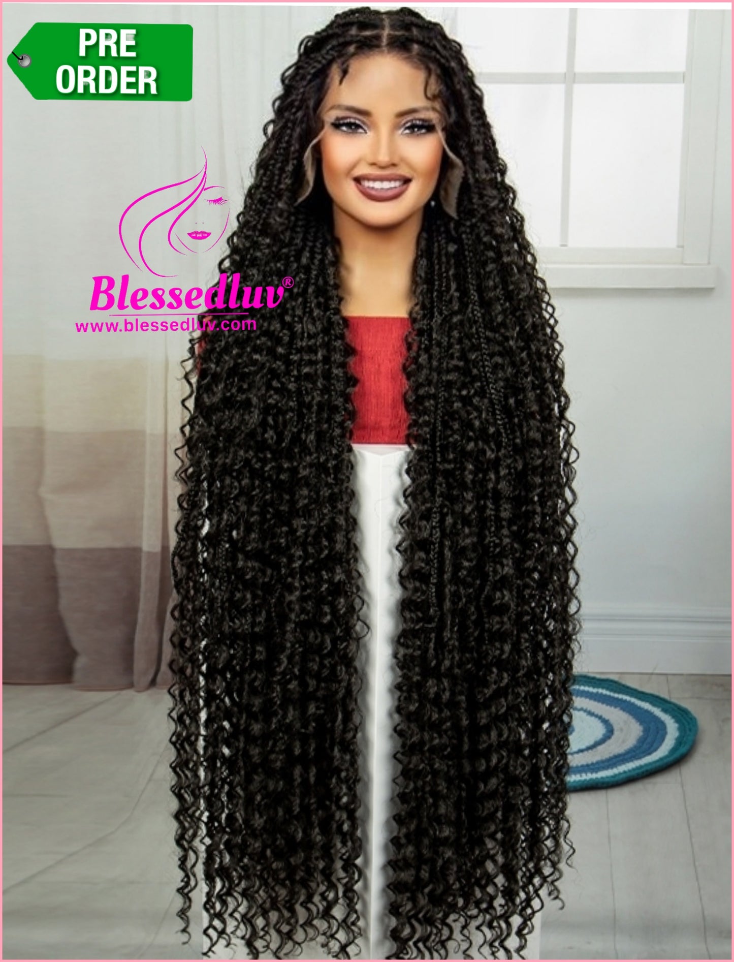 Boho Braided Full Lace Wig - Synthetic Hair-Blessedluv.com-Brazilianweave.com