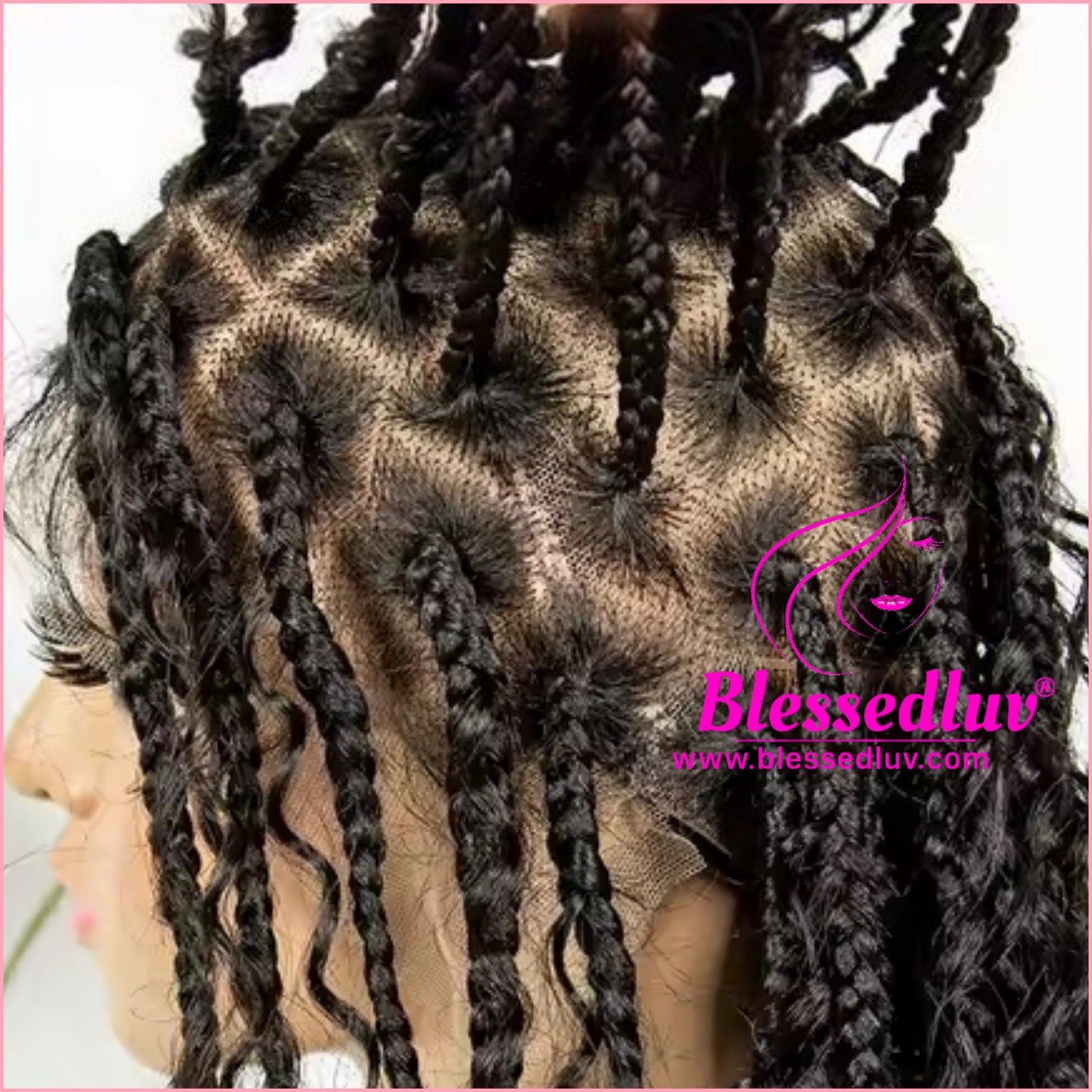 Boho Braided Full Lace Wig - Synthetic Hair-Blessedluv.com-Brazilianweave.com