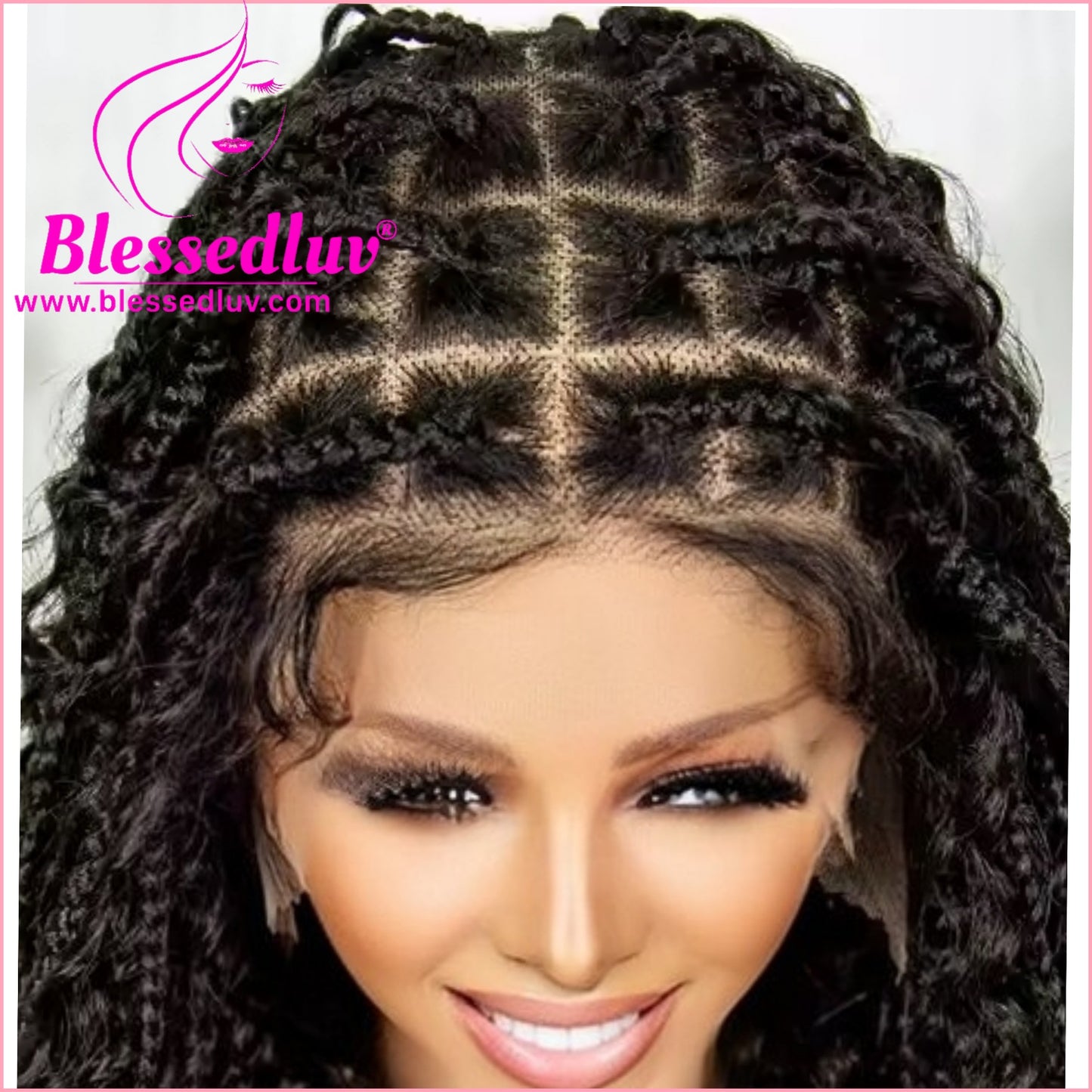 Boho Braided Full Lace Wig - Synthetic Hair-Blessedluv.com-Brazilianweave.com