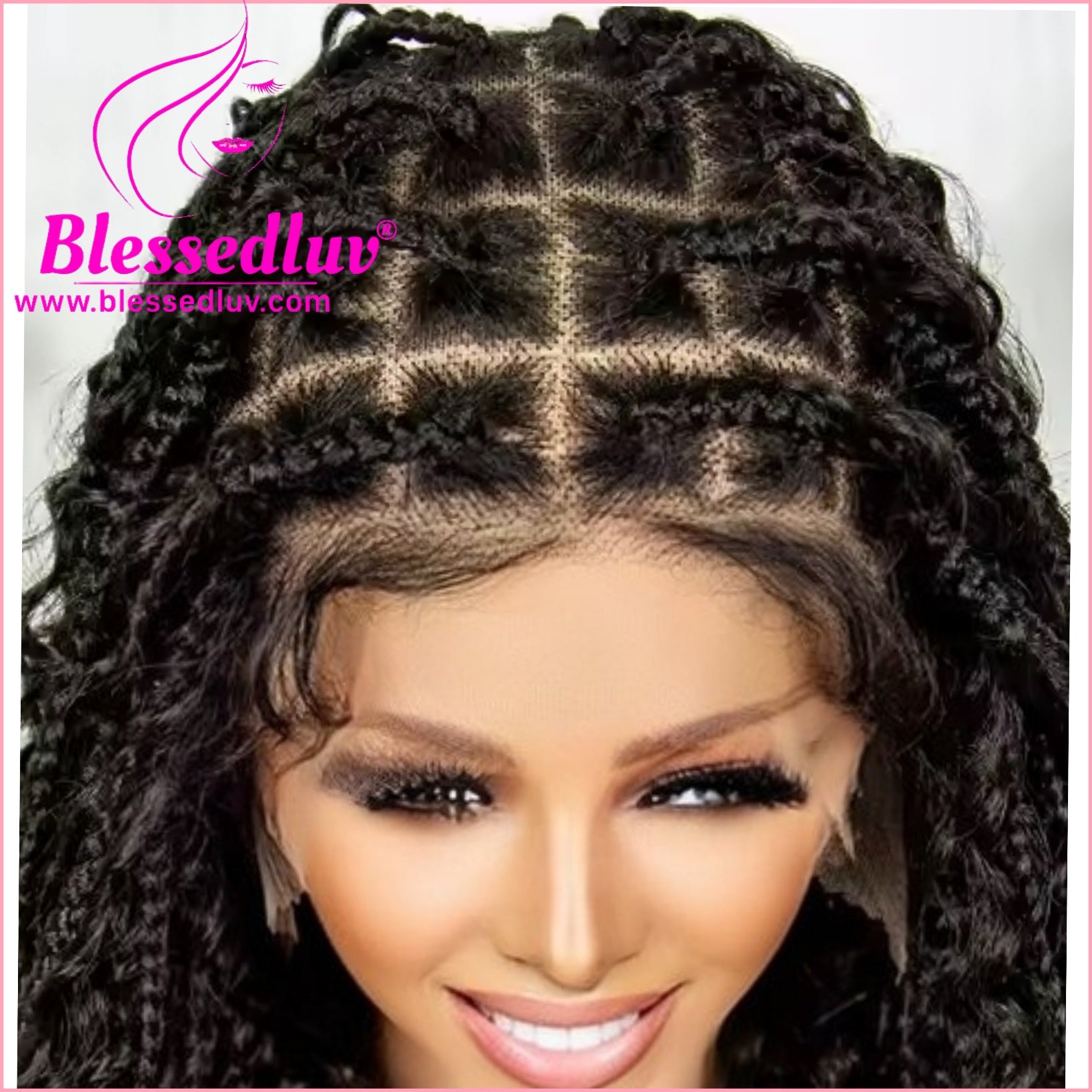 Boho Braided Full Lace Wig - Synthetic Hair-Blessedluv.com-Brazilianweave.com