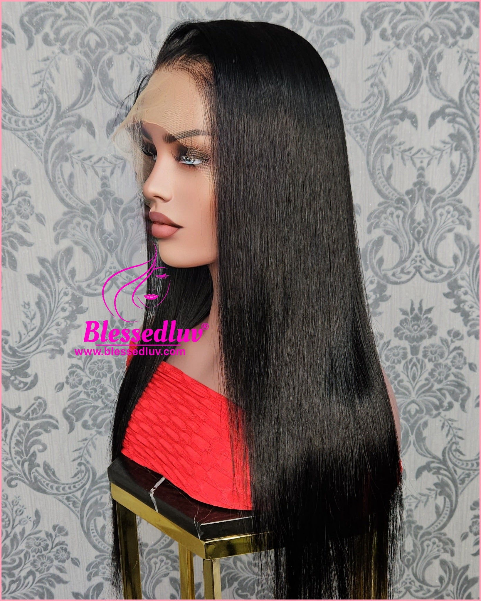 Rosa - Colour 1 HD Lace Frontal Straight Glueless Wig-Wig-Blessedluv.com-Brazilianweave.com