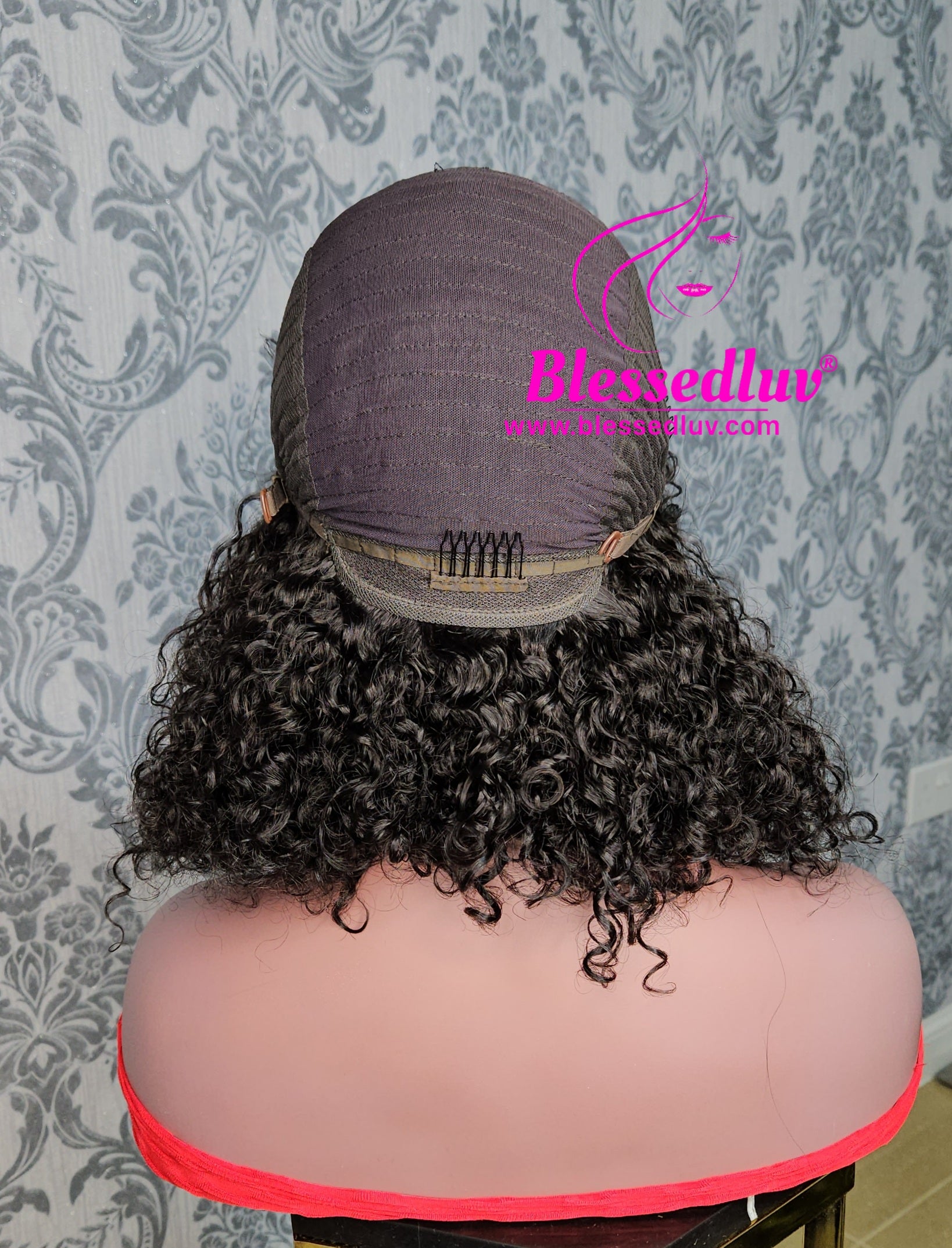 Safia - Glueless Natural Curls Fringe Machine Wig - Christmas Sale-Wigs-www.blessedluv.com-Brazilianweave.com