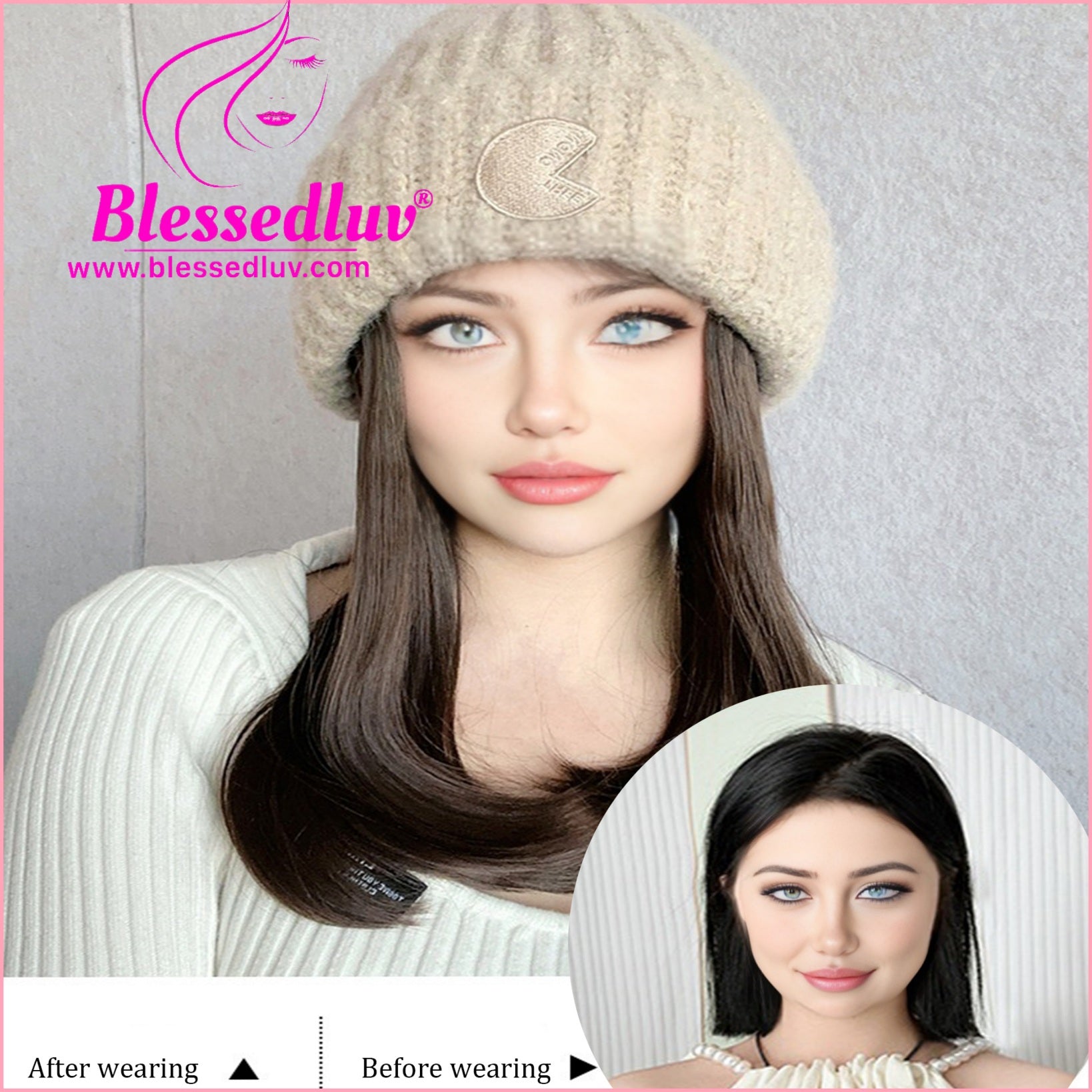 Crystal Woolly Hat Wig - Synthetic Hair-WIG-Blessedluv.com-Brazilianweave.com