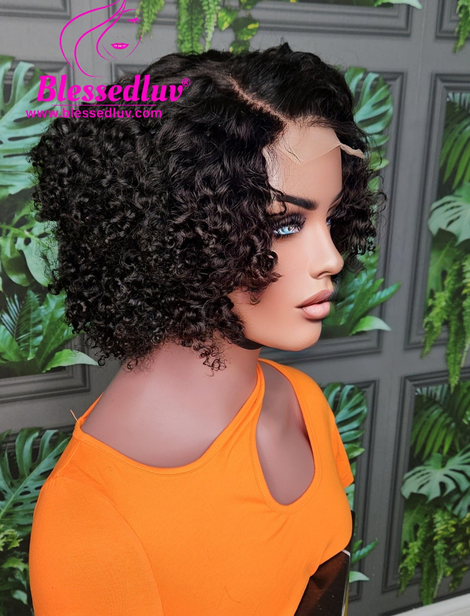 Natalia - Afro Curly Glueless Curly Closure Wig-Wigs-www.blessedluv.com-Brazilianweave.com