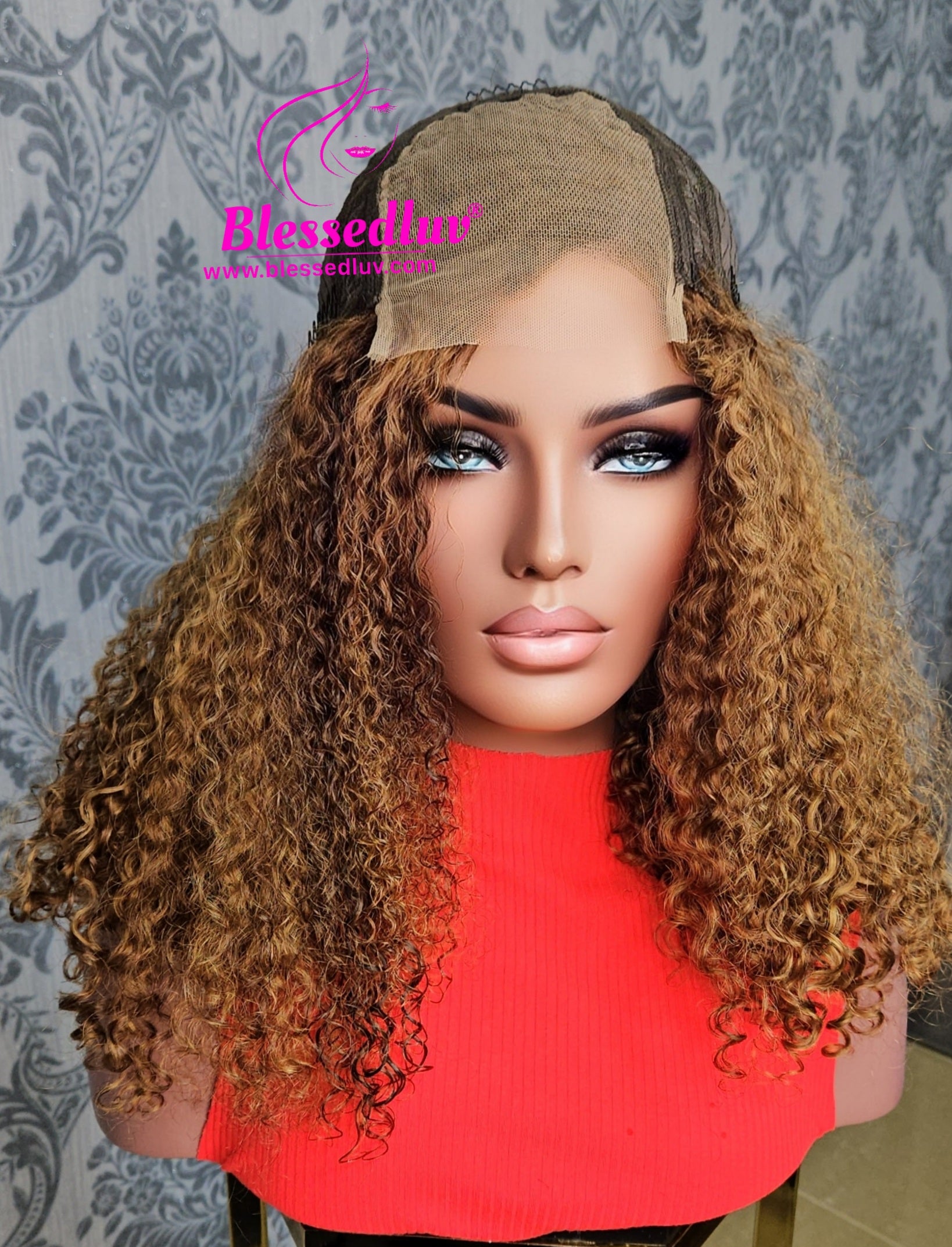 Claudia - Luxury 2 -In-1 Afro Curls Lace Closure Wig SALE-WIG-www.blessedluv.com-Brazilianweave.com