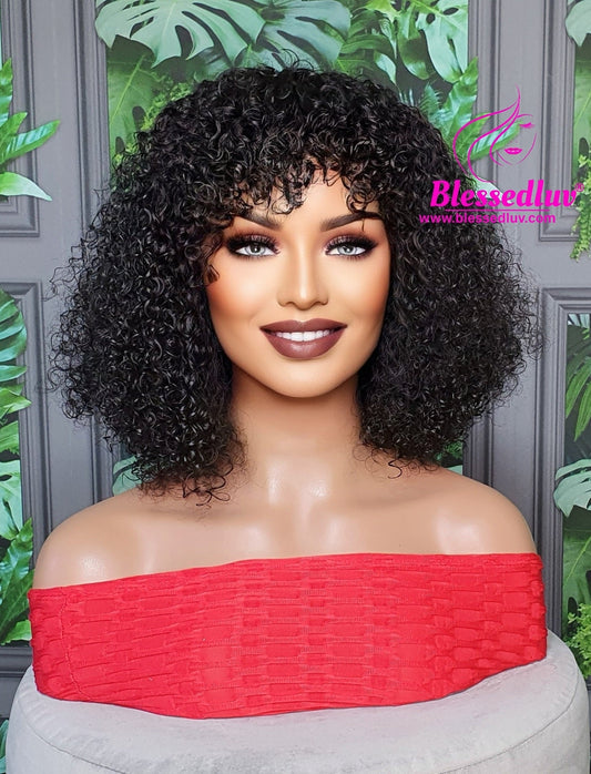 Kemi - Glueless Brazilian Curly Fringe Machine Wig-Wigs-www.blessedluv.com-Brazilianweave.com