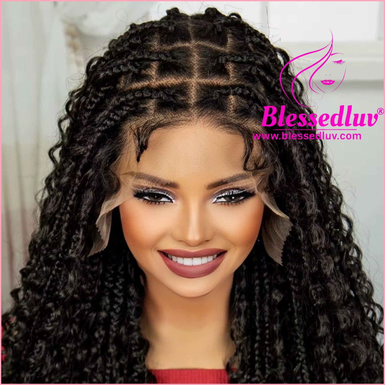 Boho Braided Full Lace Wig - Synthetic Hair-Blessedluv.com-Brazilianweave.com