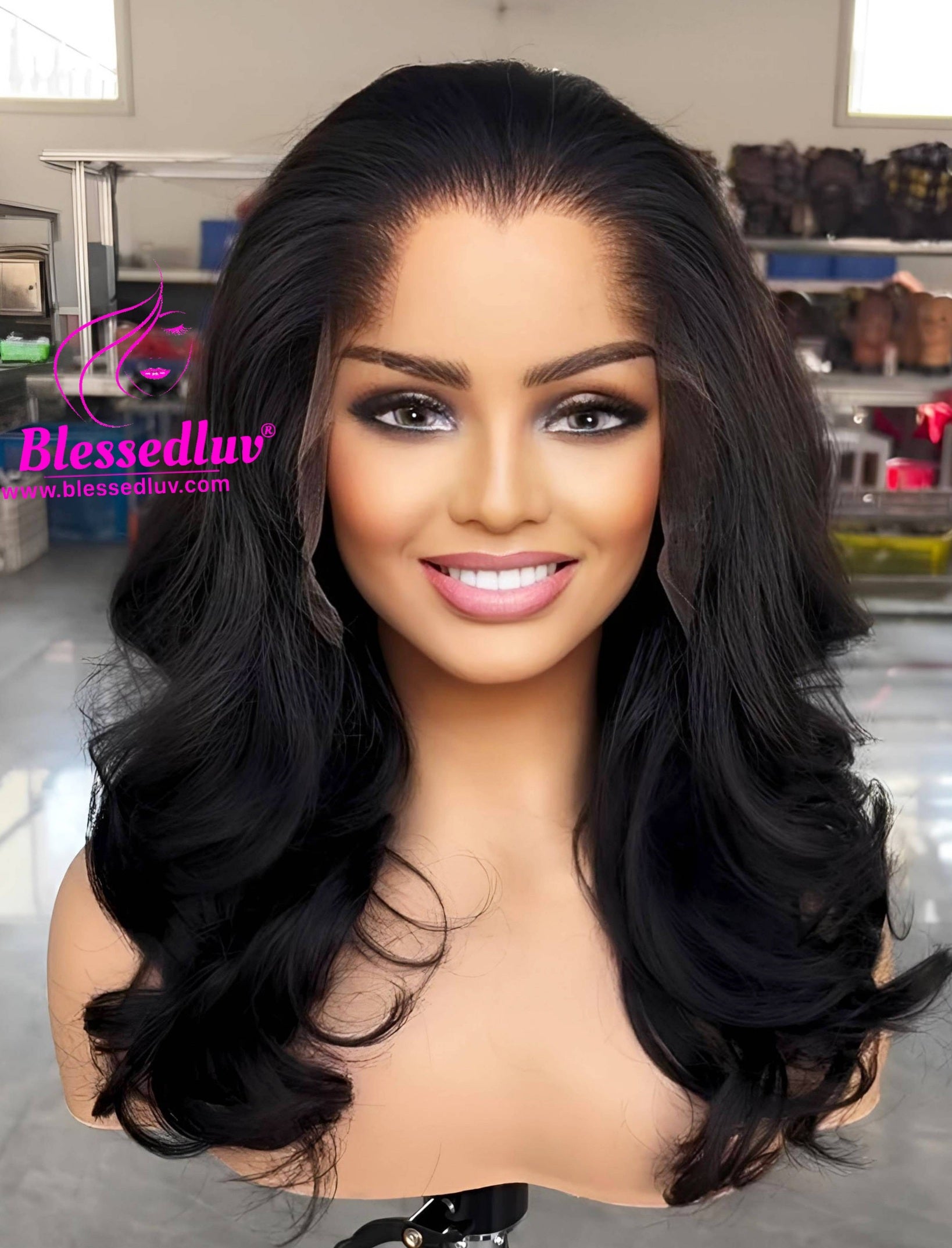 Victoria - Lagos Hairline HD Lace Frontal Wig - Roller Curls-WIG-www.blessedluv.com-Brazilianweave.com