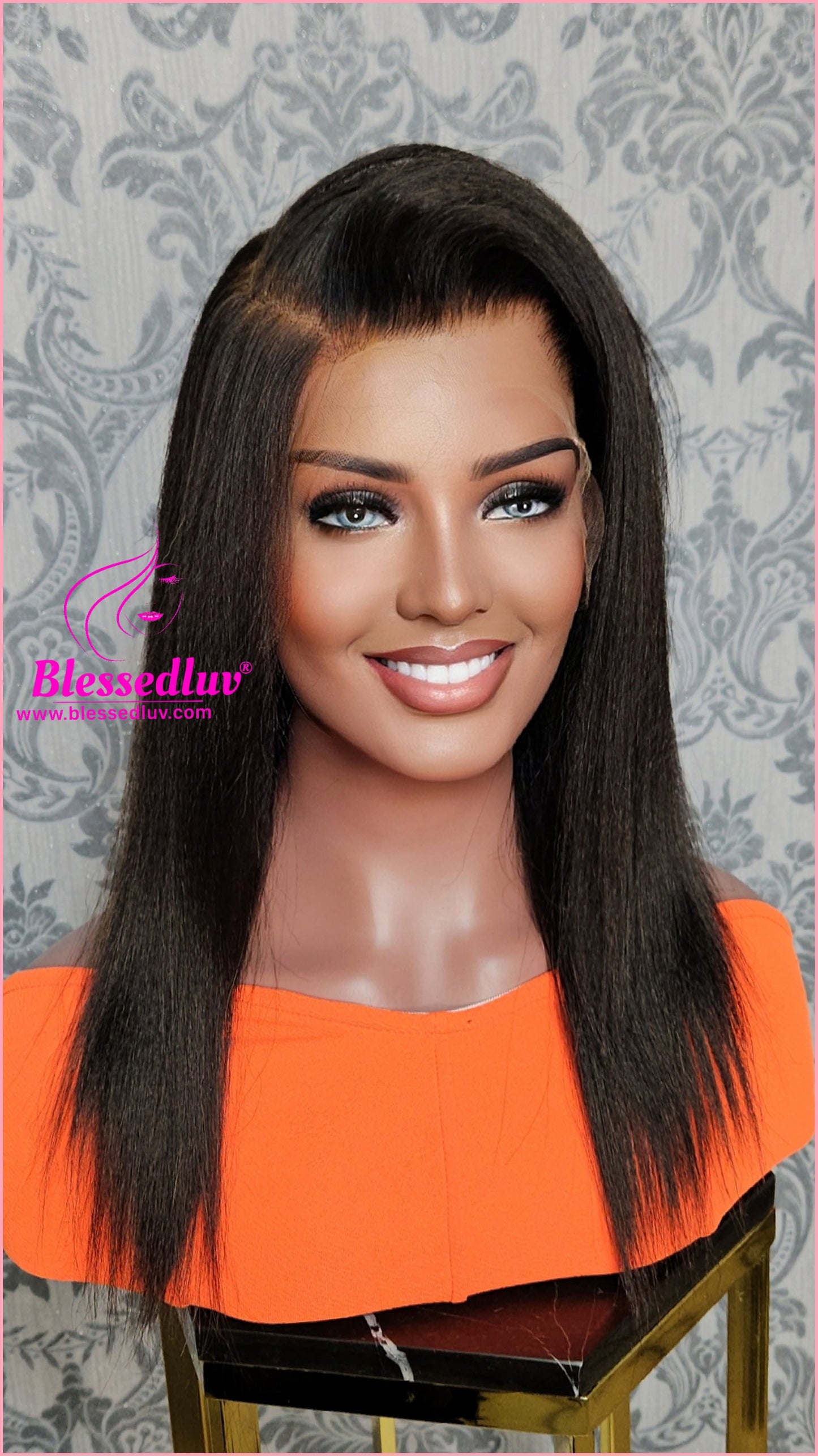 Adenike- Yaki Lace Frontal Glueless Wig-Wig-Blessedluv.com-Brazilianweave.com