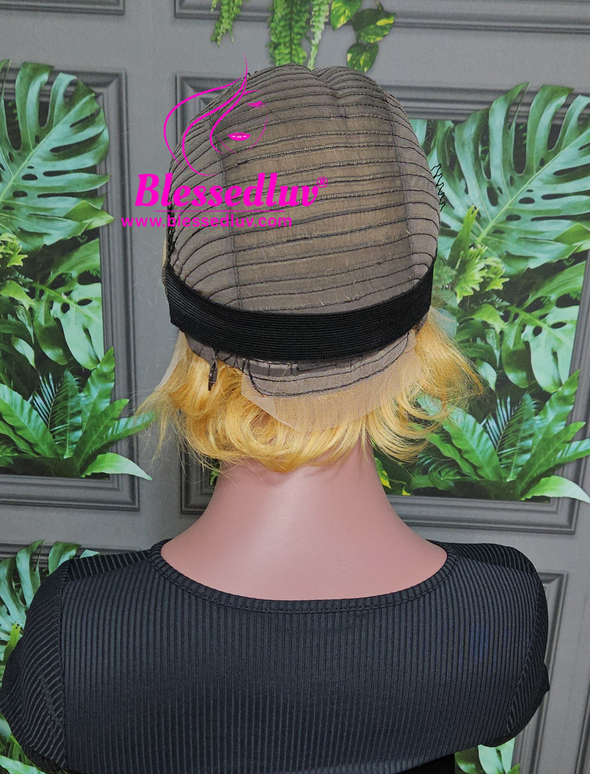 Isa - Pixie Glueless Blonde Ombré Lace Frontal Wig - Affordable Collection-Wigs-www.blessedluv.com-Brazilianweave.com