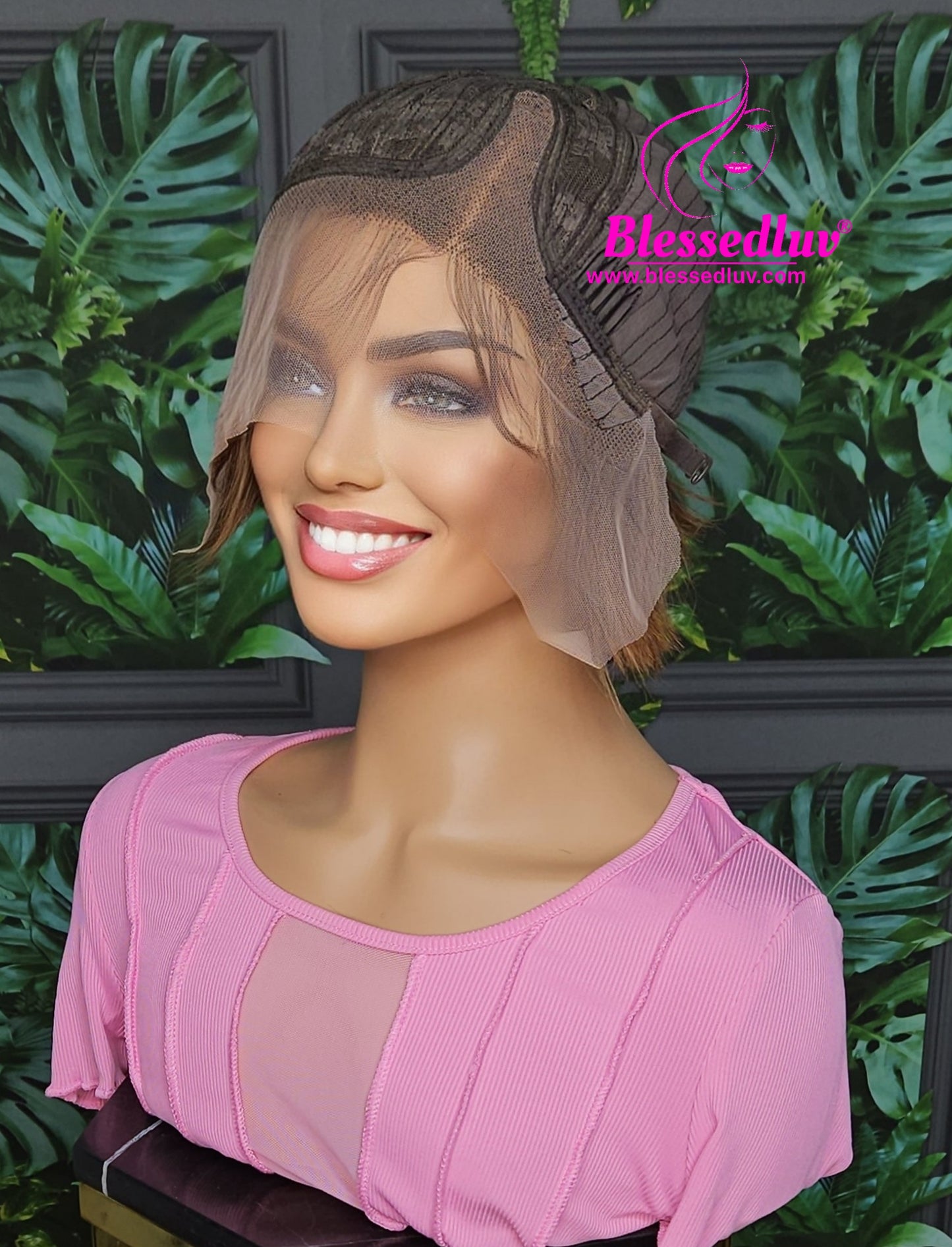 Jada - Glueless Ombré Pixie Lace Wig - Stock-Wigs-www.blessedluv.com-Brazilianweave.com