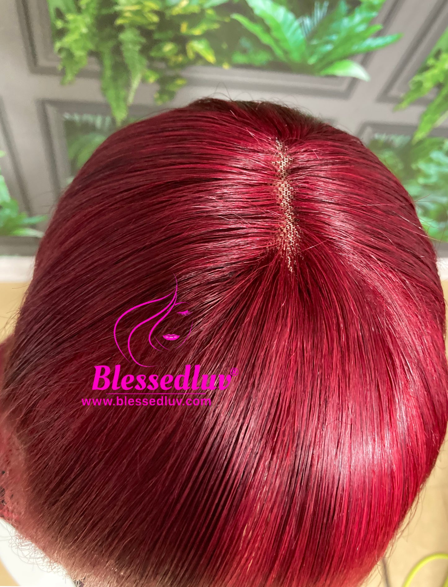 Sani - Burgandy Glueless Fringe Closure Wig - Luxury Double Drawn Collection-Wigs-www.blessedluv.com-Brazilianweave.com