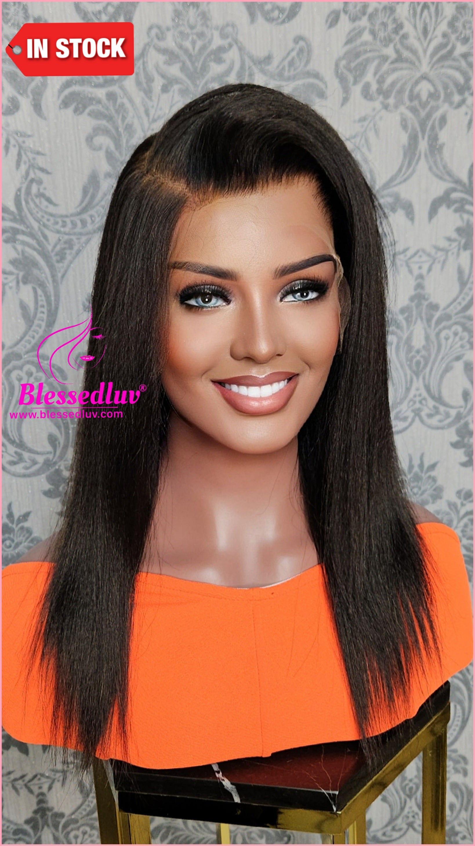 Adenike- Yaki Lace Frontal Glueless Wig-Wig-Blessedluv.com-Brazilianweave.com