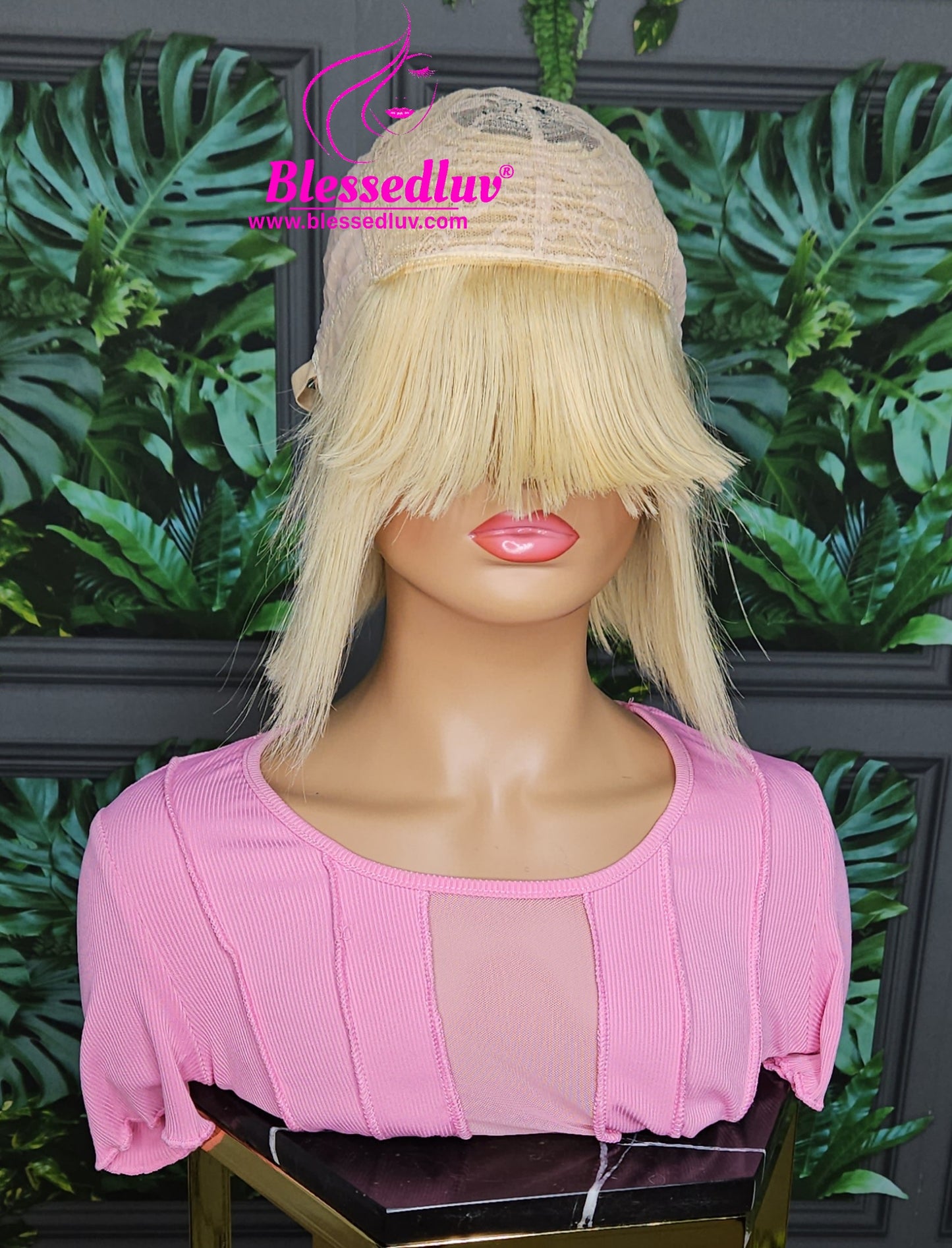 Darcy - Blonde Omabre Bangs Bob Wig-Wig-Blessedluv.com-Brazilianweave.com