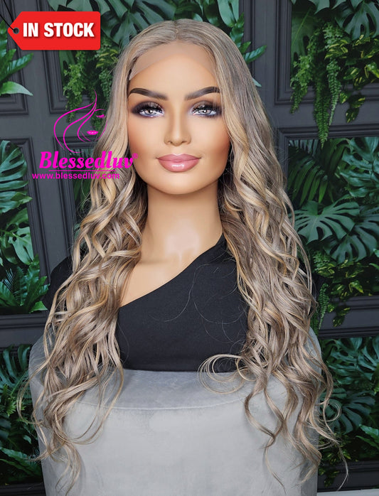 Madeline - Blonde Balayage Closure Wig - SALE-Wigs-www.blessedluv.com-Brazilianweave.com