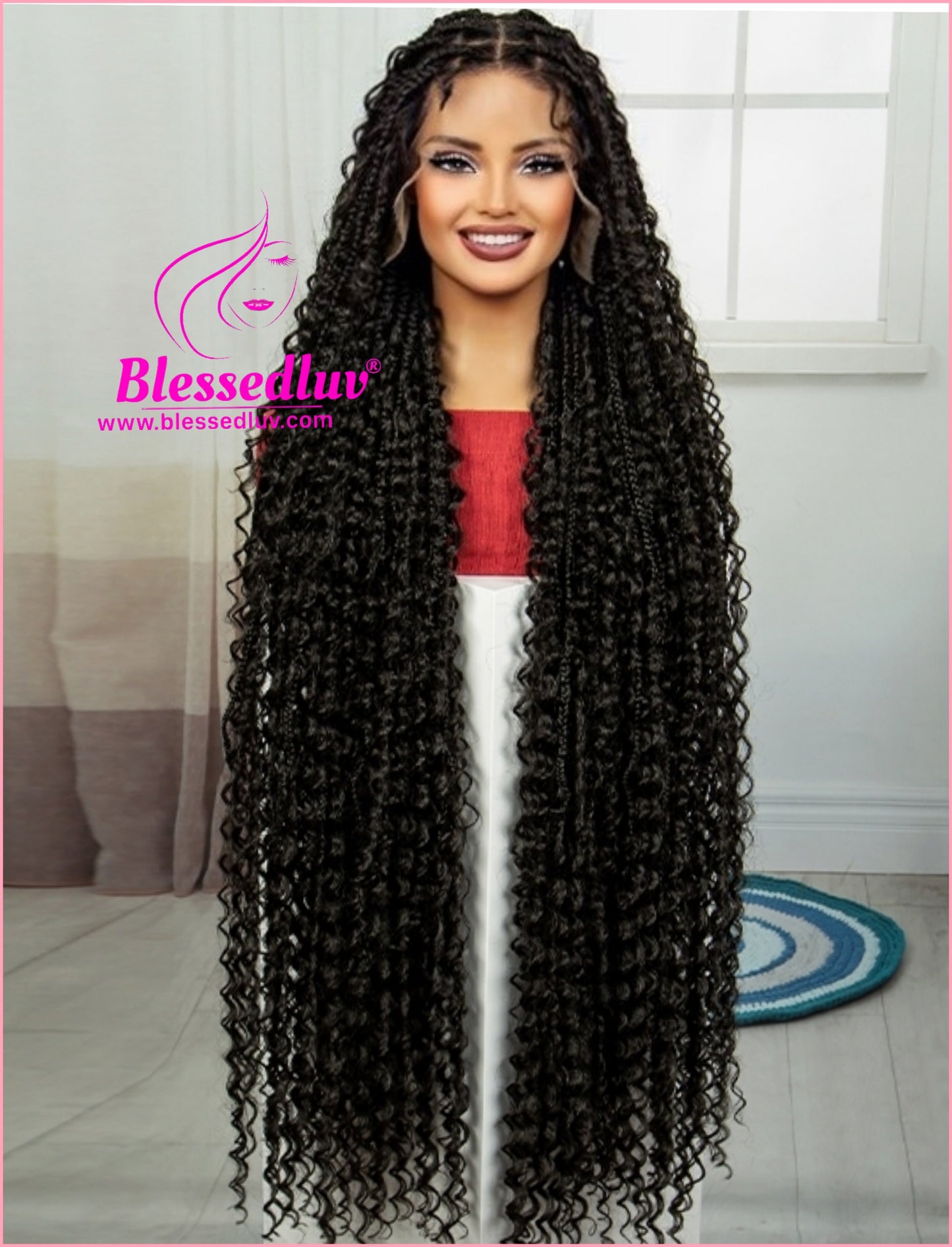 Boho Braided Full Lace Wig - Synthetic Hair-Blessedluv.com-Brazilianweave.com