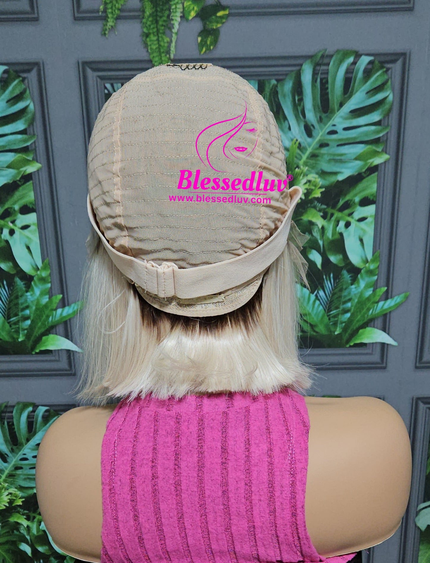 Lusy - Pearl Blonde Ombre Closure Bob Wig-www.blessedluv.com-Brazilianweave.com