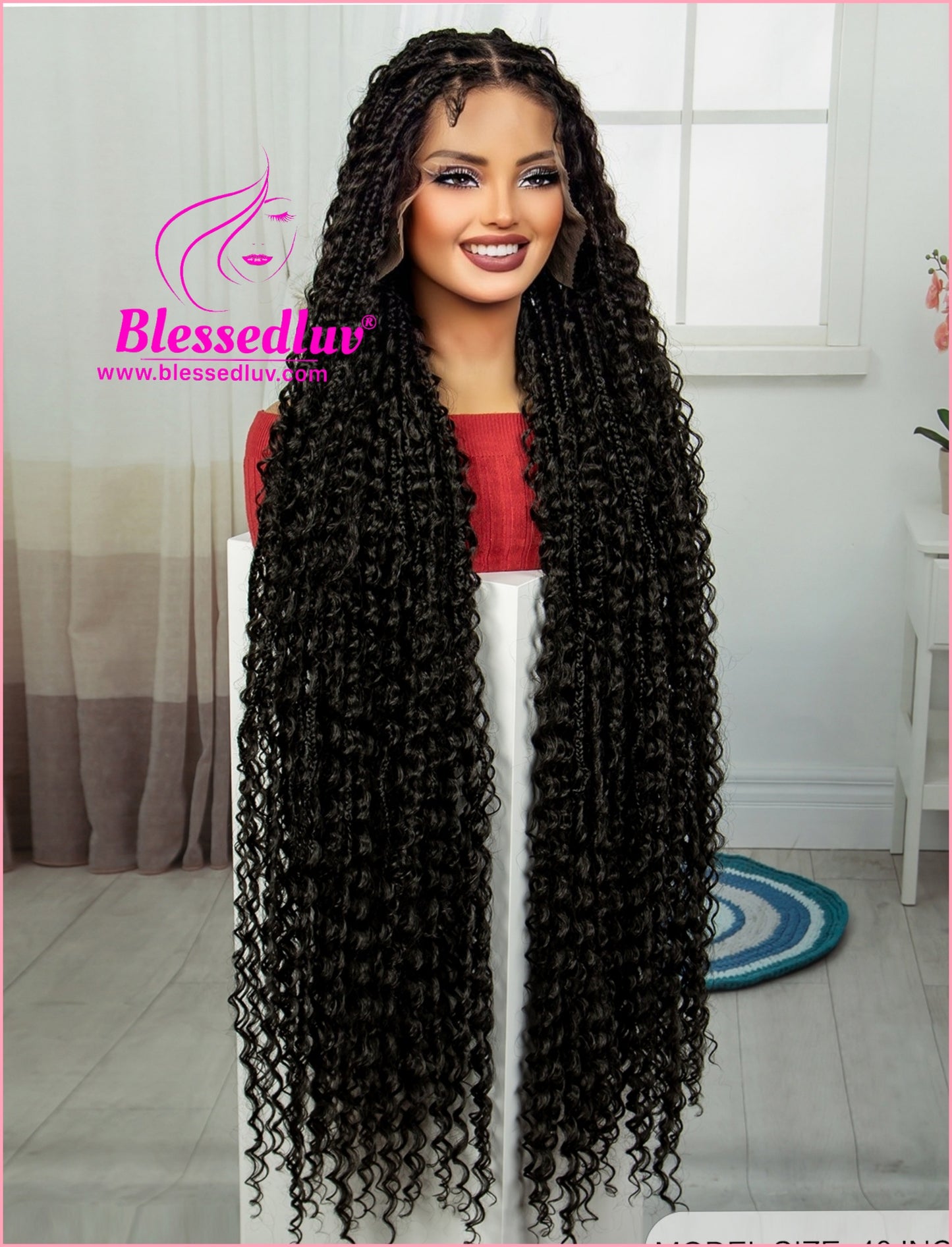 Boho Braided Full Lace Wig - Synthetic Hair-Blessedluv.com-Brazilianweave.com