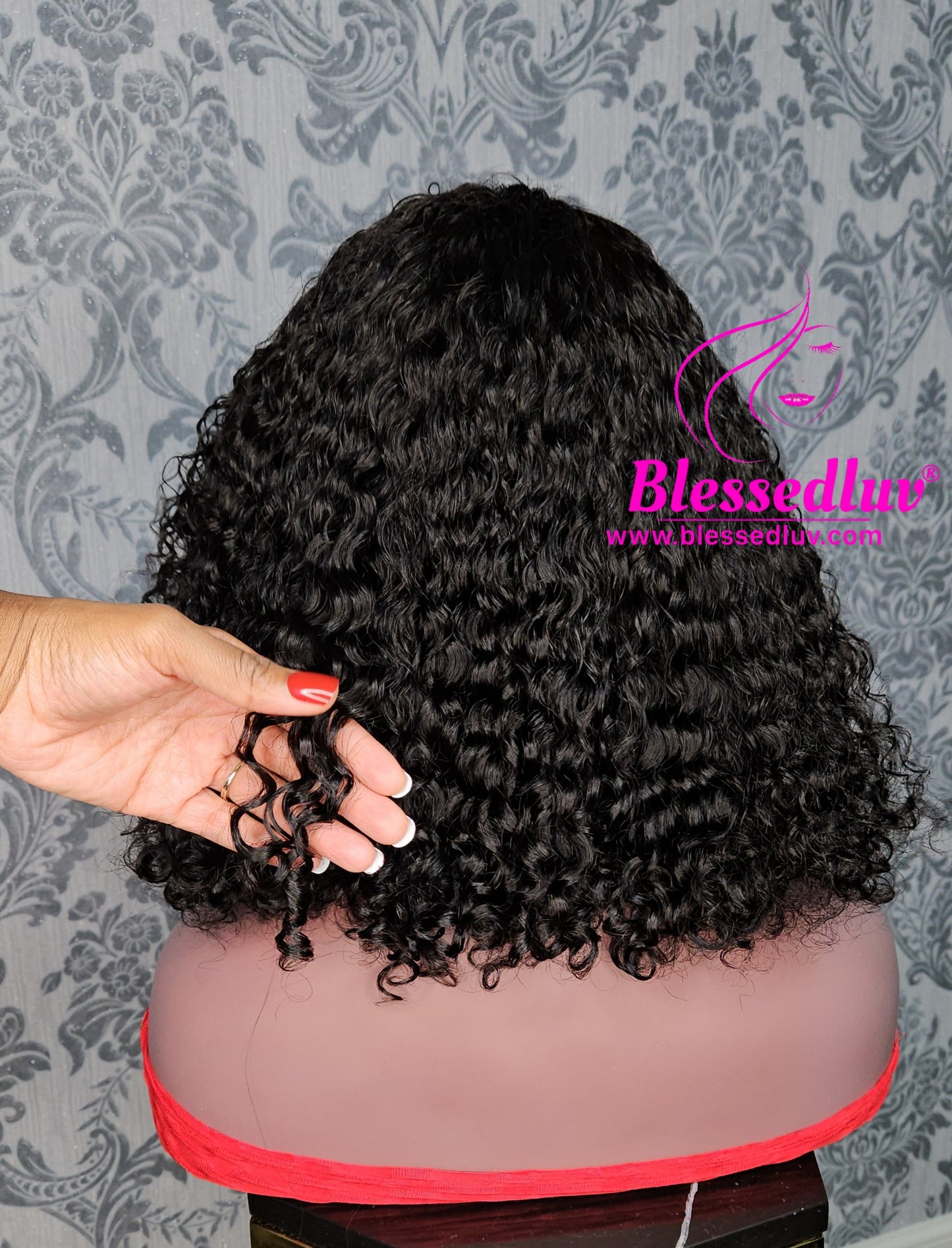 Safia - Glueless Natural Curls Fringe Machine Wig - Christmas Sale-Wigs-www.blessedluv.com-Brazilianweave.com