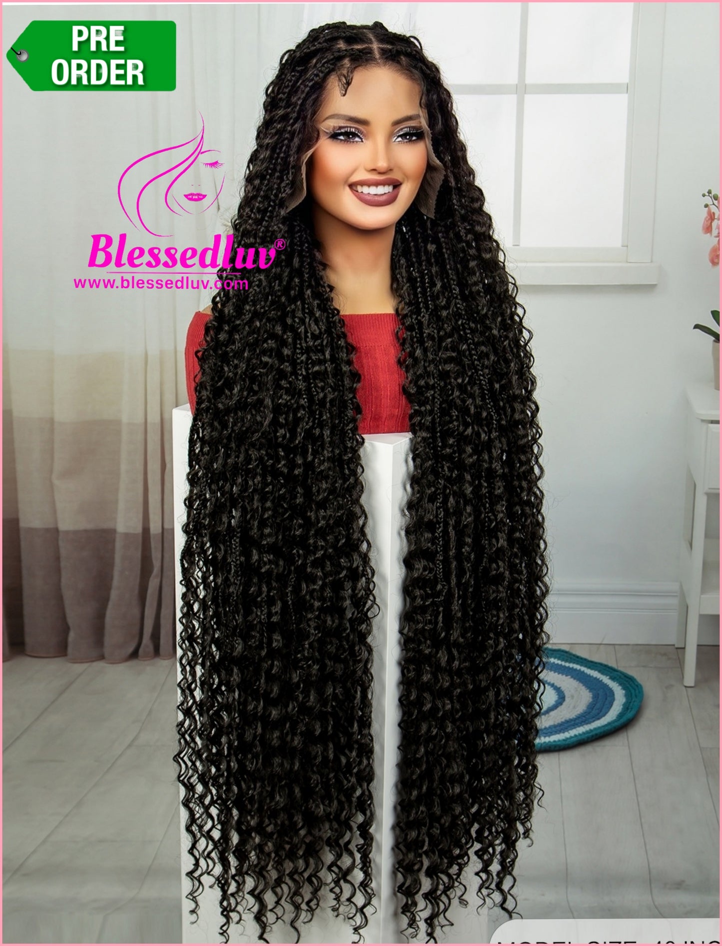 Boho Braided Full Lace Wig - Synthetic Hair-Blessedluv.com-Brazilianweave.com