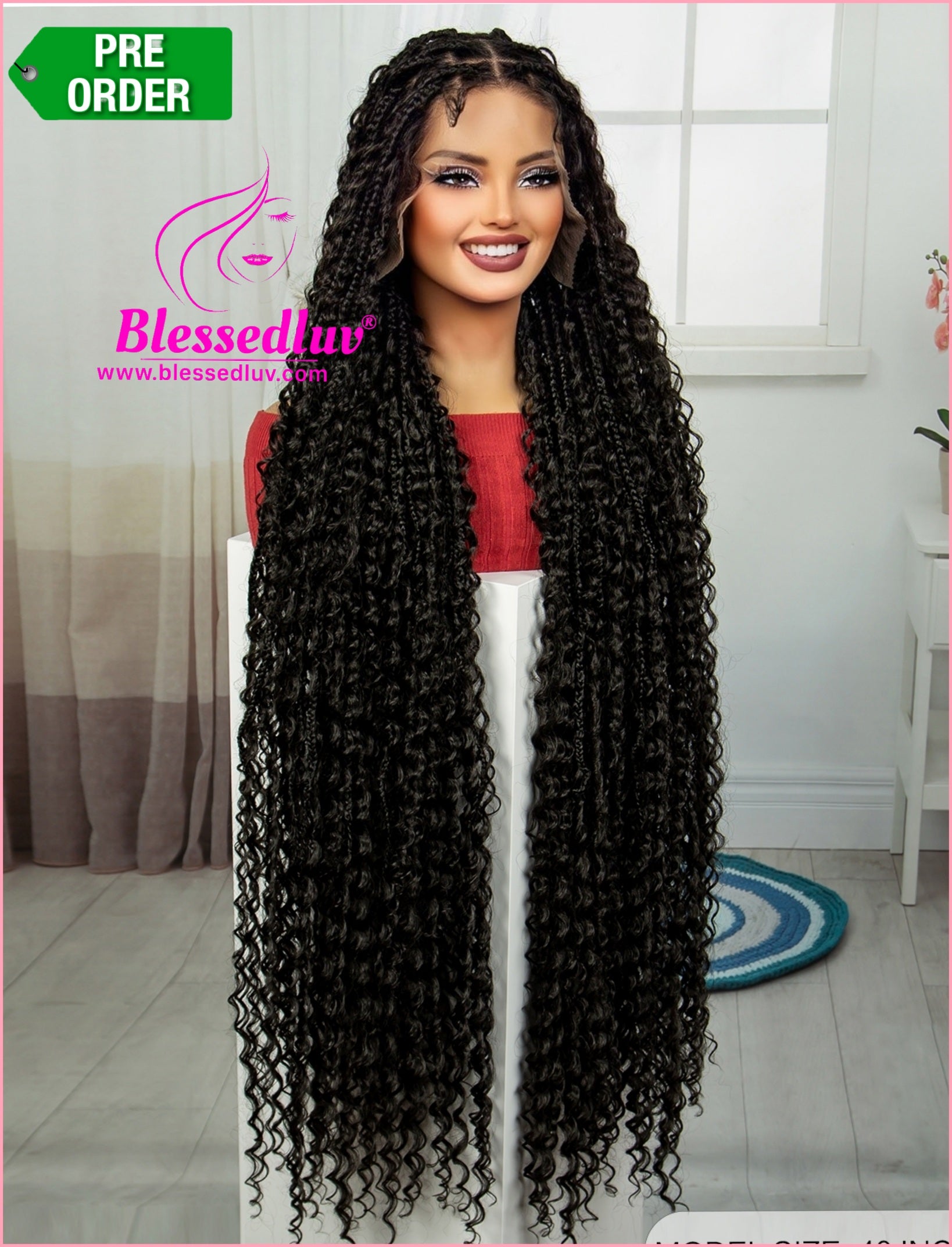 Boho Braided Full Lace Wig - Synthetic Hair-Blessedluv.com-Brazilianweave.com